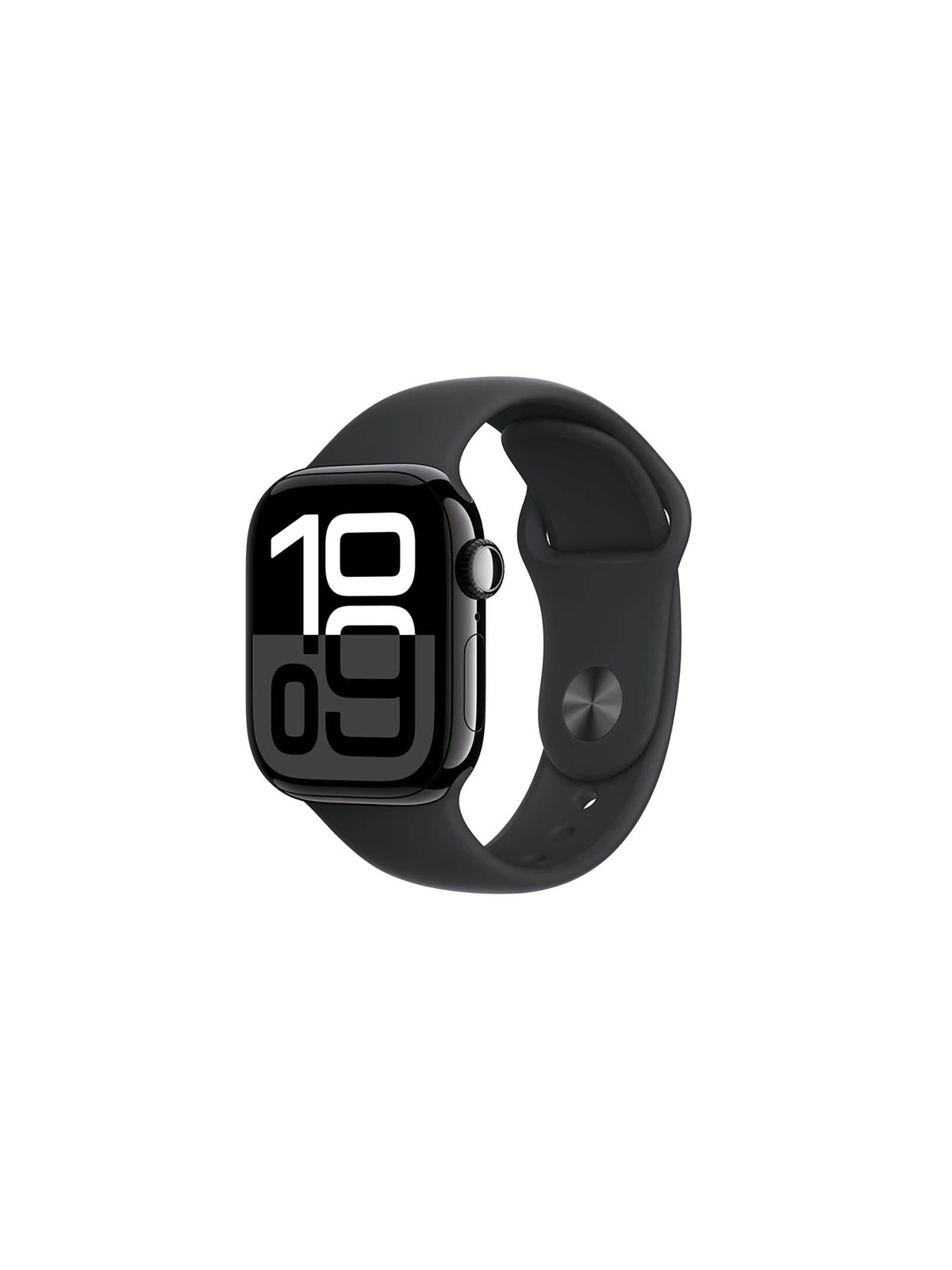 Apple Watch Series 10 GPS + Cellular 42mm - Jet Black Aluminium Case with Black Sport Band - M/L