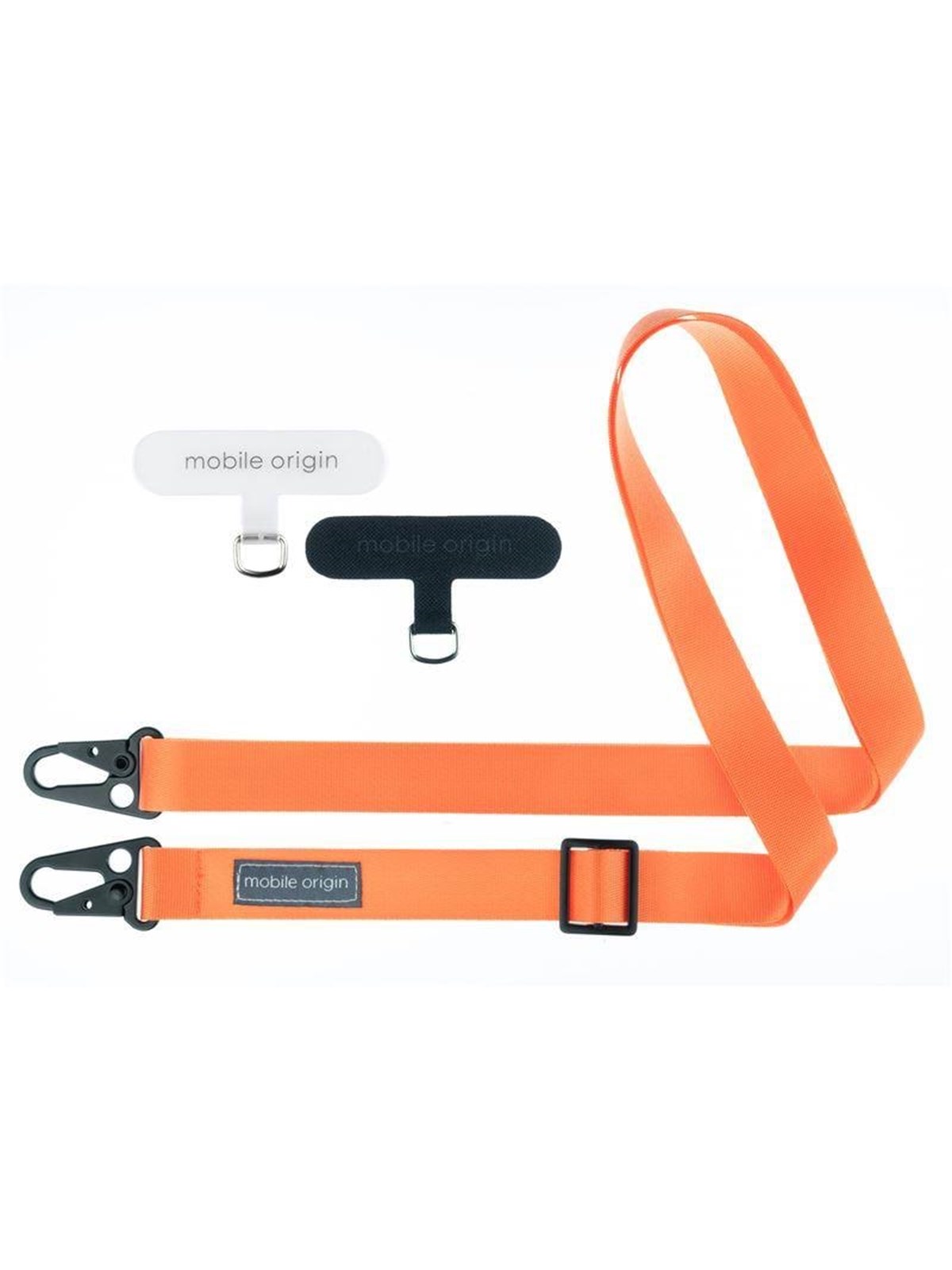 Mobile Origin Lanyard tape 25mm - Orange - 84 - 165cm, Mobil Tilbehør