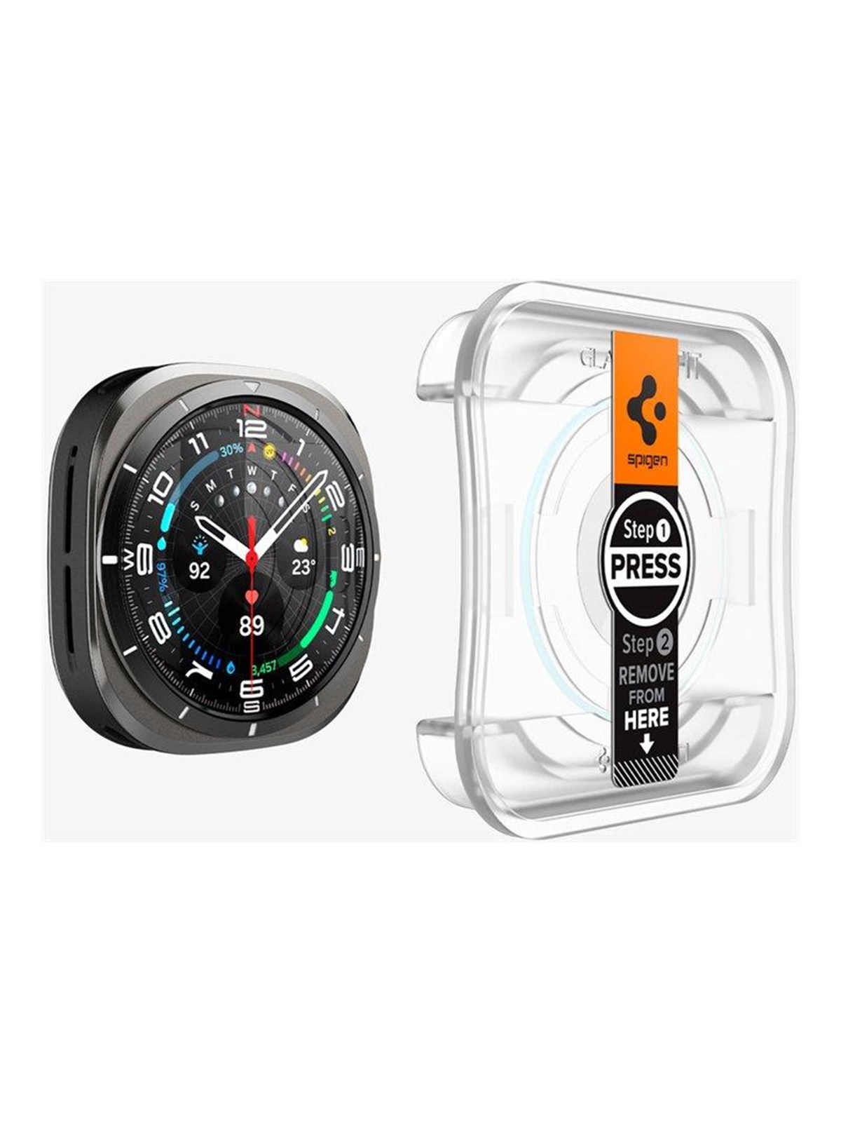 Spigen Glass tR EZ Fit 2 Pack - transparency - Samsung Galaxy Watch Ultra