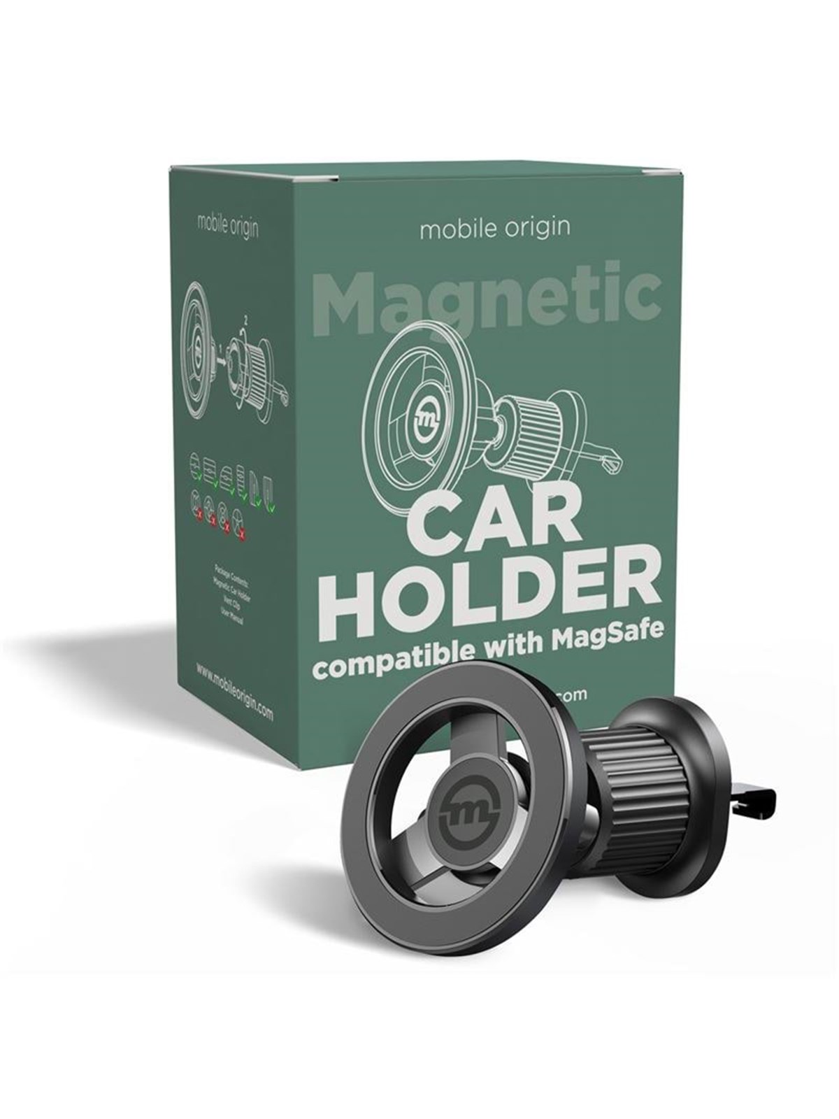 Mobile Origin Magnetic car holder - CA10, Mobil Tilbehør