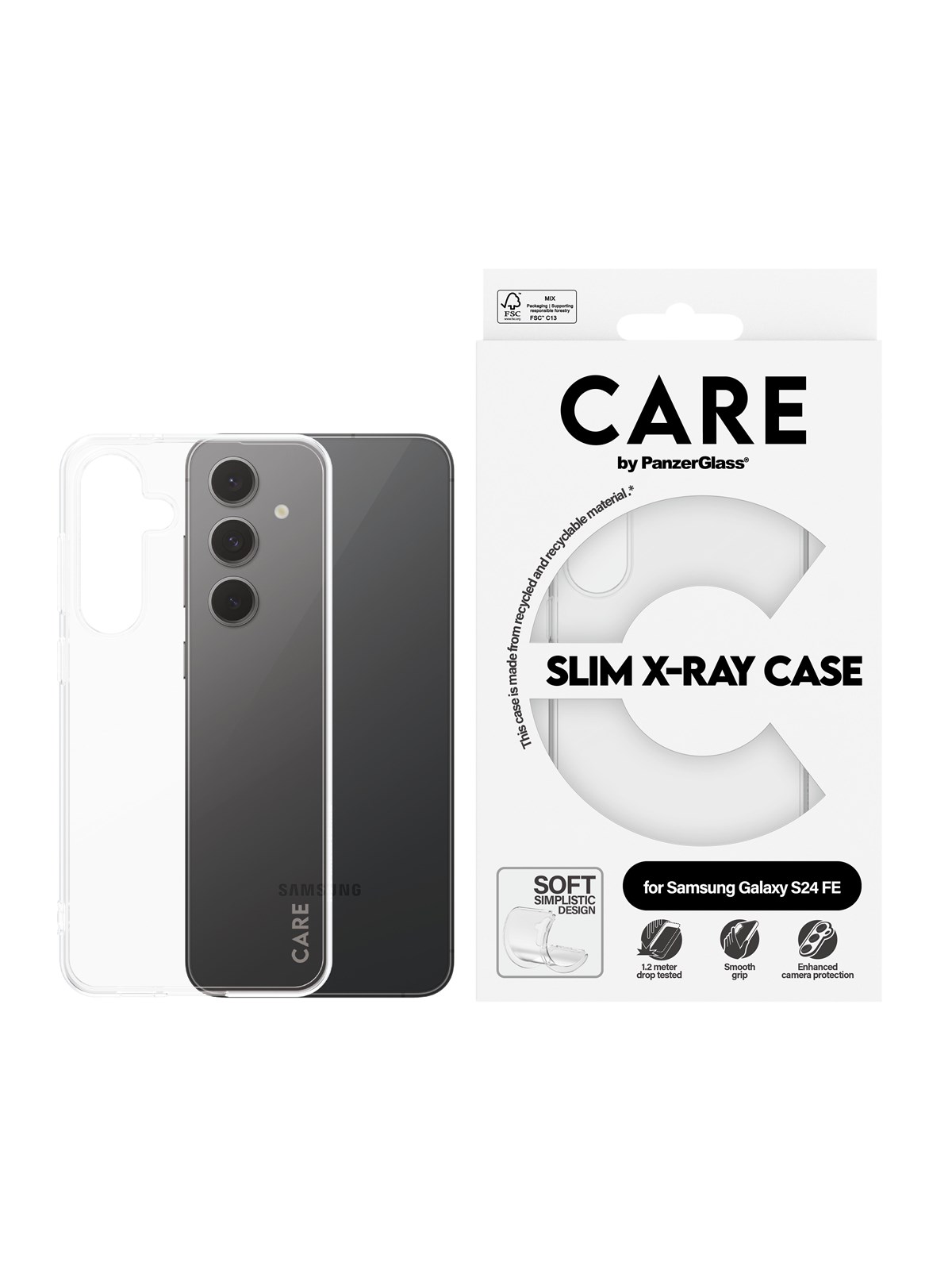 CARE by PanzerGlass Fashionable Case Transparent X-Ray Soft Basic Samsung Galaxy S24 FE