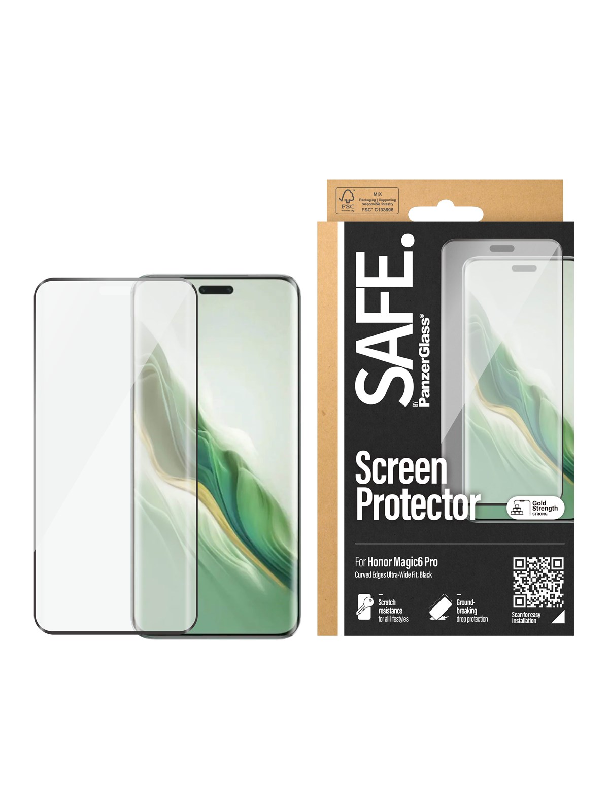 SAFE by PanzerGlass Screen Protector Honor Magic6 Pro | Ultra-Wide Fit, Beskyttelsesglas
