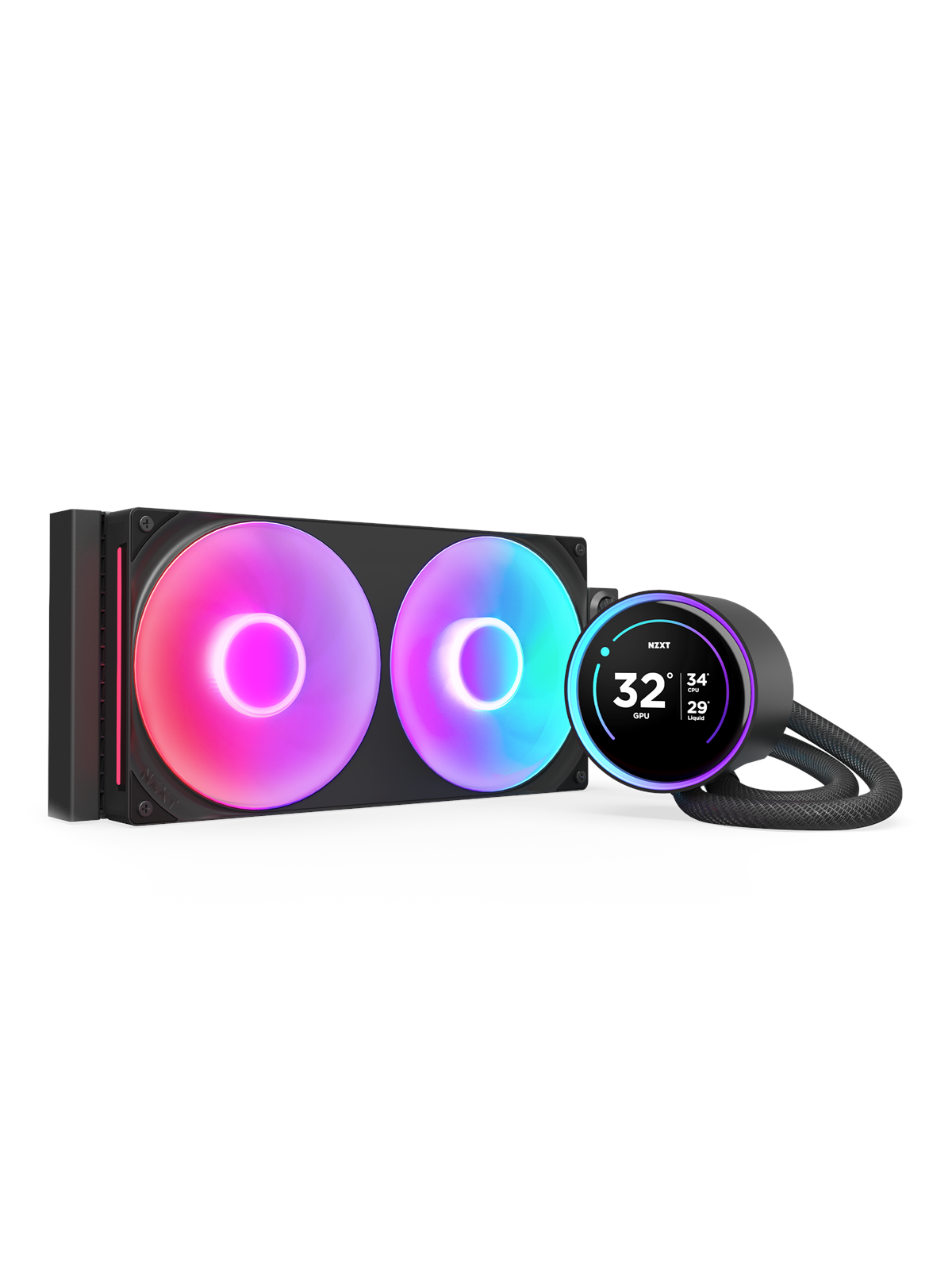 NZXT Kraken Elite RGB V2 280 (2024) - Sort med RGB lys - CPU Vandkøling - Max 30 dBA