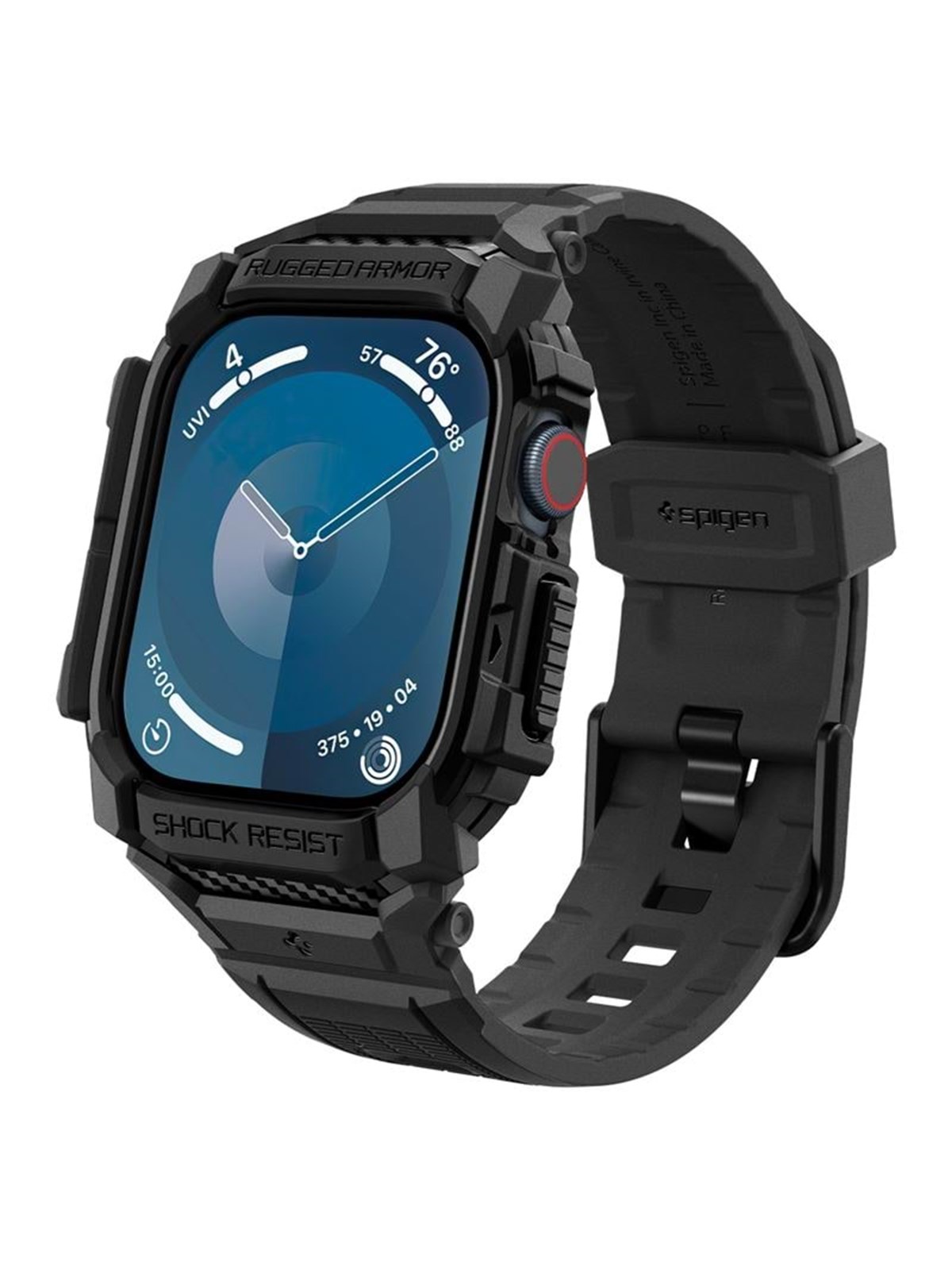 Spigen Rugged Armor Pro - matte black - Apple Watch 11/10 42mm, Smartwatch Tilbehør