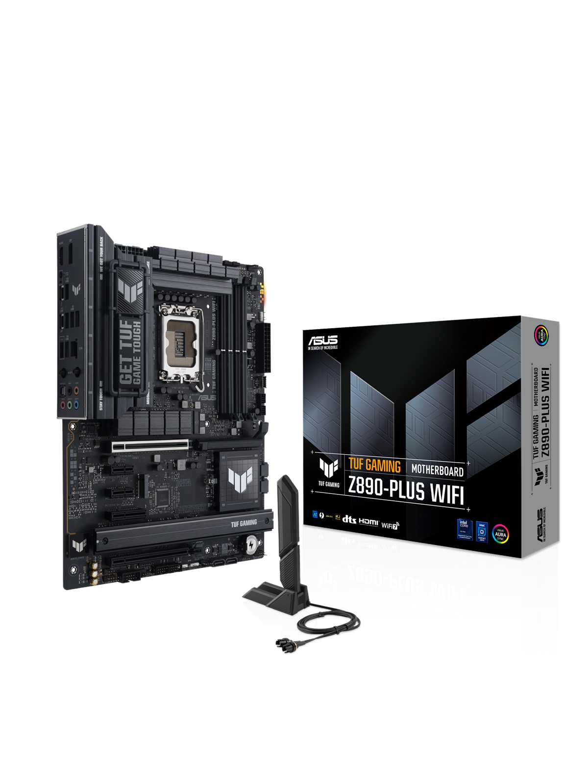 ASUS TUF GAMING Z890-PLUS WIFI Bundkort - Intel Z890 - Intel LGA1851 socket - DDR5 RAM - ATX