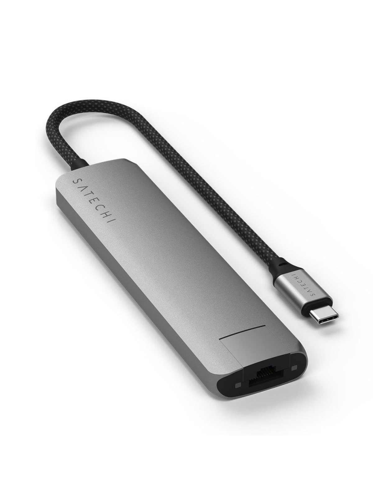 Satechi 7-in-1 USB-C Slim Multiport Adapter with Ethernet - Space Grey, Docking Station