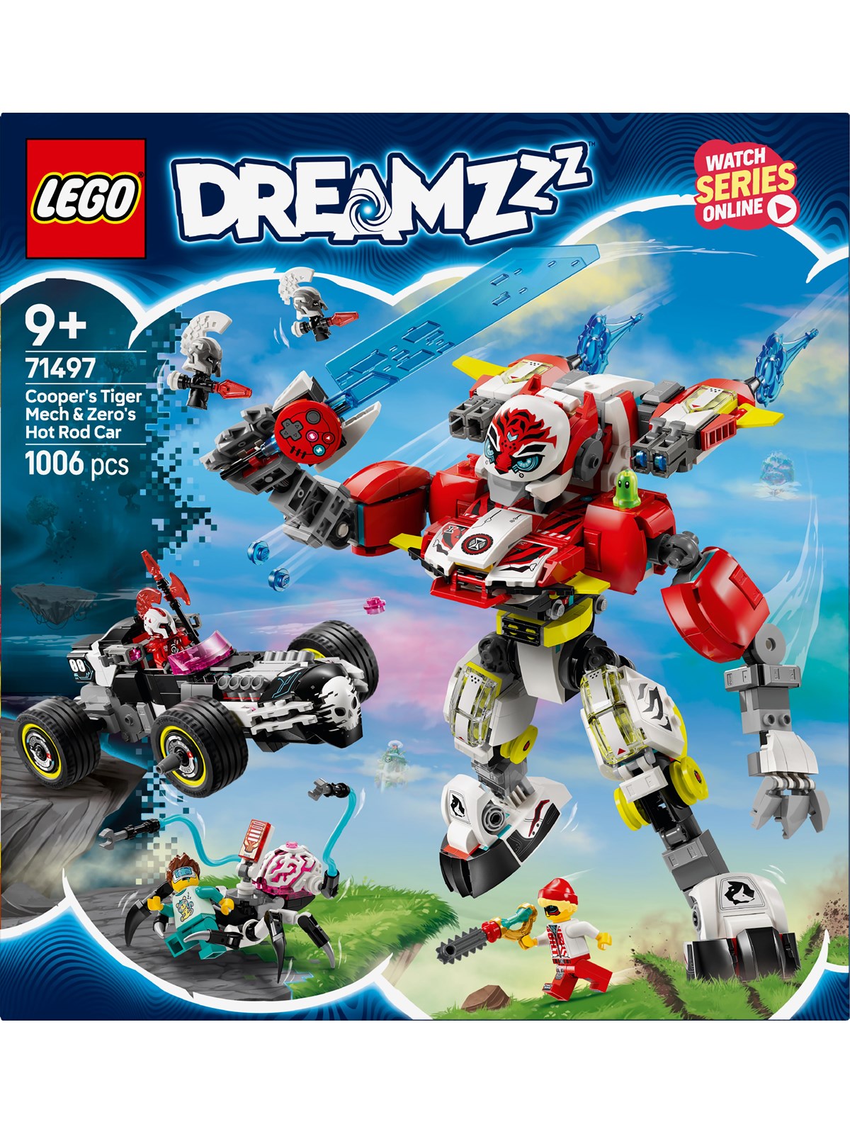 LEGO DREAMZzz 71497 Coopers tiger-mech og Zeros hotrod-bil