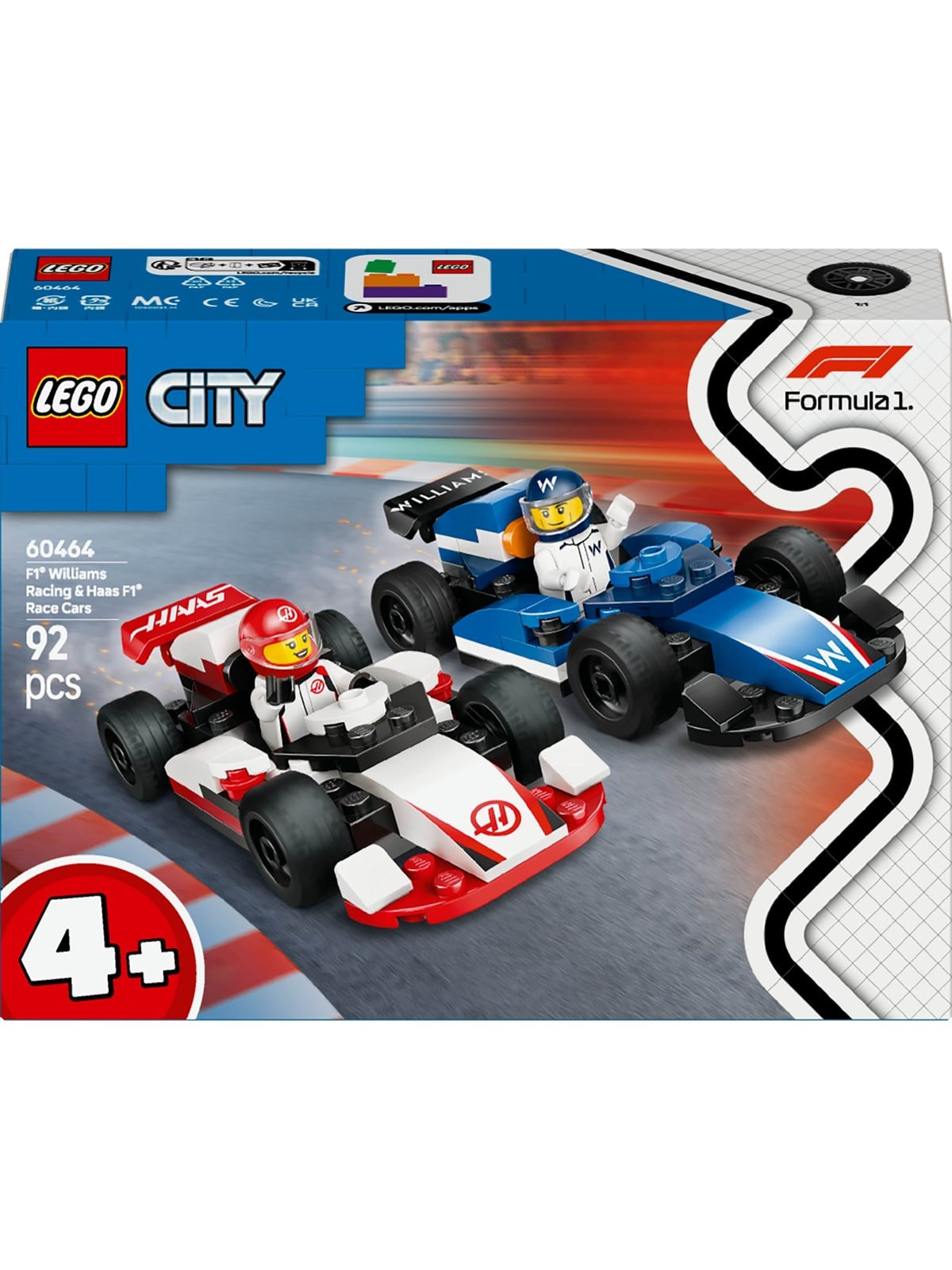LEGO City 60464 F1 Williams Racing og Hås F1 -racerbiler