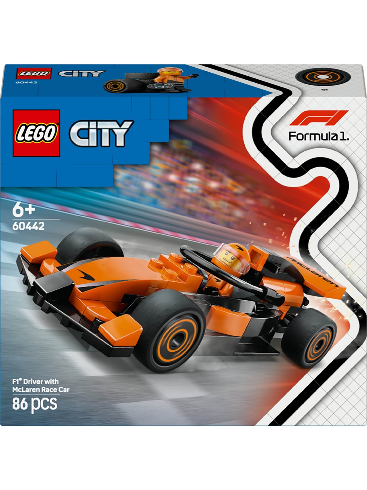 LEGO City 60442 F1 -kører med McLaren-racerbil