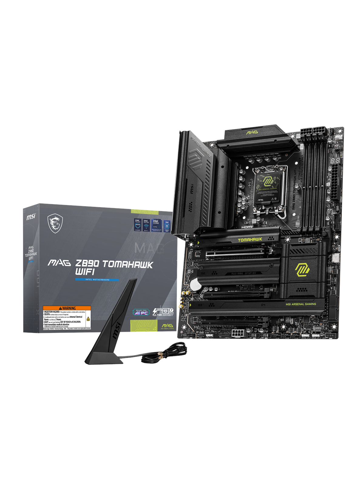 MSI MAG Z890 TOMAHAWK WIFI Bundkort - Intel Z890 - Intel LGA1851 socket - DDR5 RAM - ATX