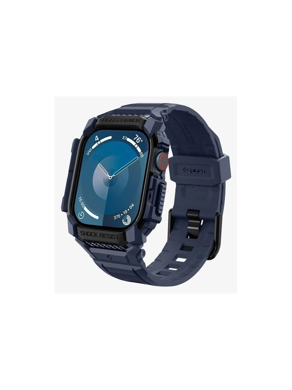 Spigen Rugged Armor Pro - navy blue - Apple Watch 11/10 42mm, Smartwatch Tilbehør