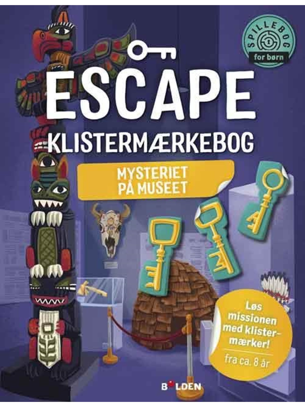 Escape Klistermærkebog: Mysteriet på museet - Hobby - paperback, Hobby
