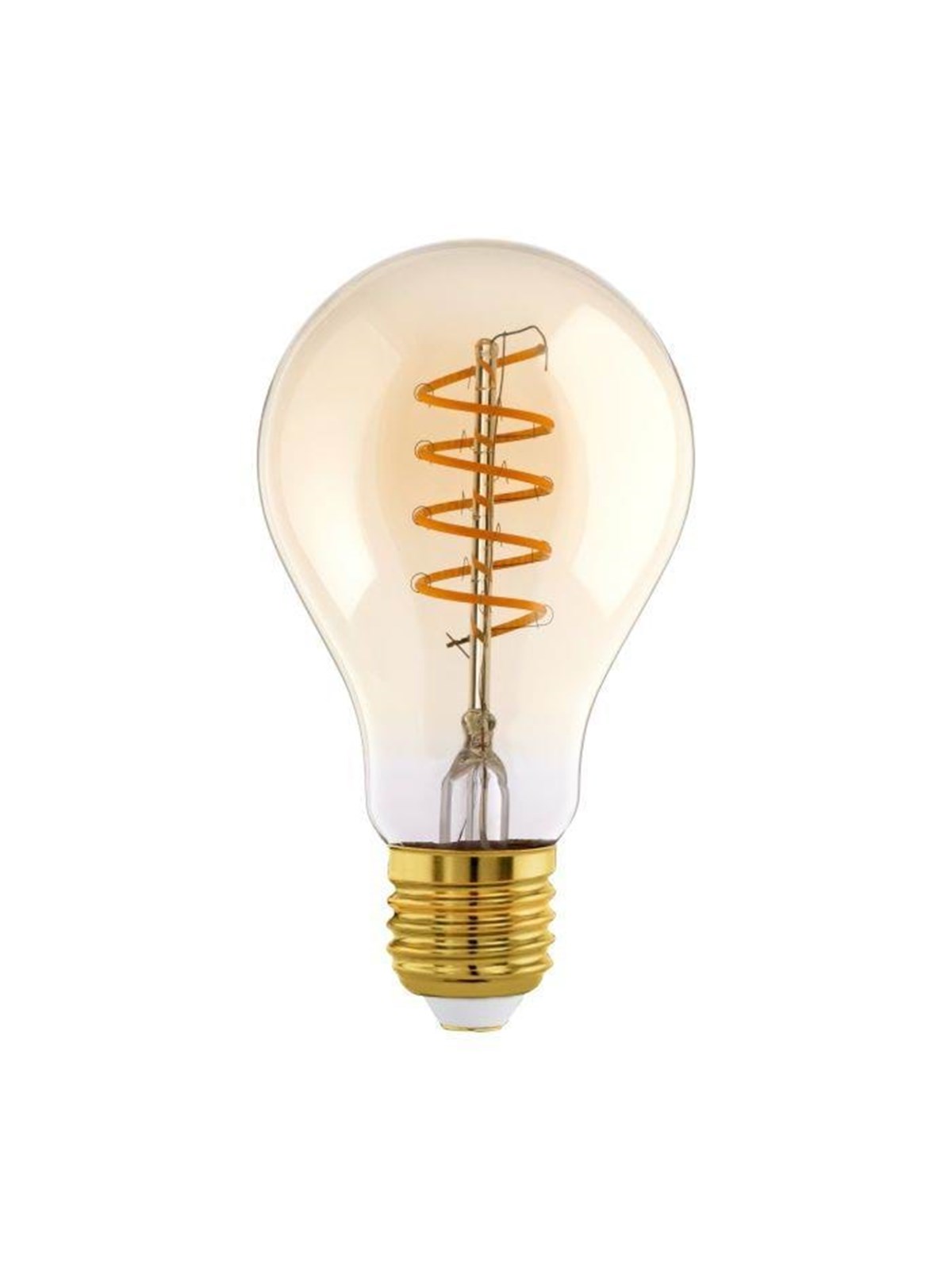 EGLO LED pære A75 Spiral 4W/820 245 lumen amber dæmpbar E27, Lyskilde