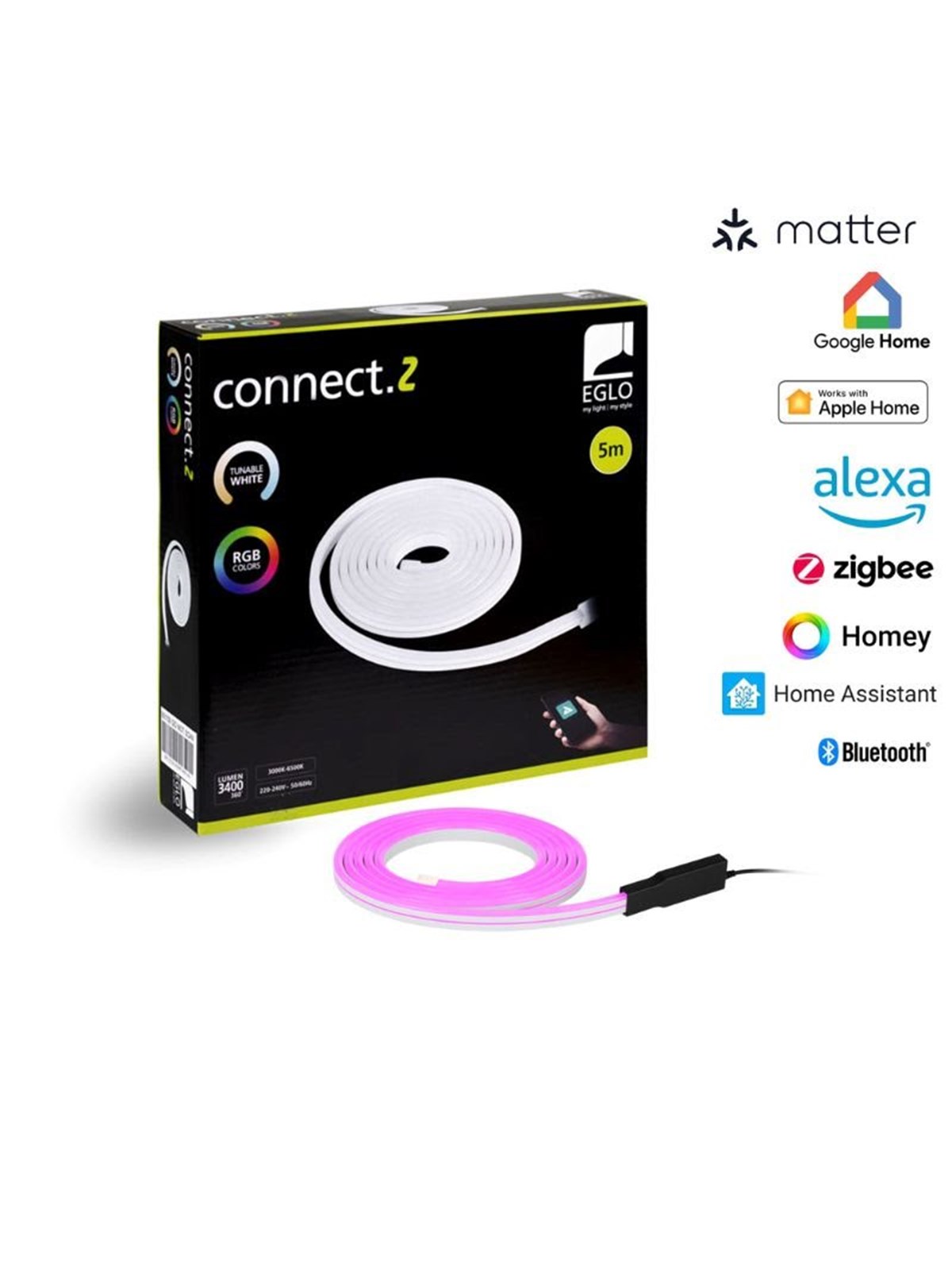 EGLO CONNECT.Z SMART neon stripe M/FARVER(RGB) OG TUNABLE WHITE, Smart Home
