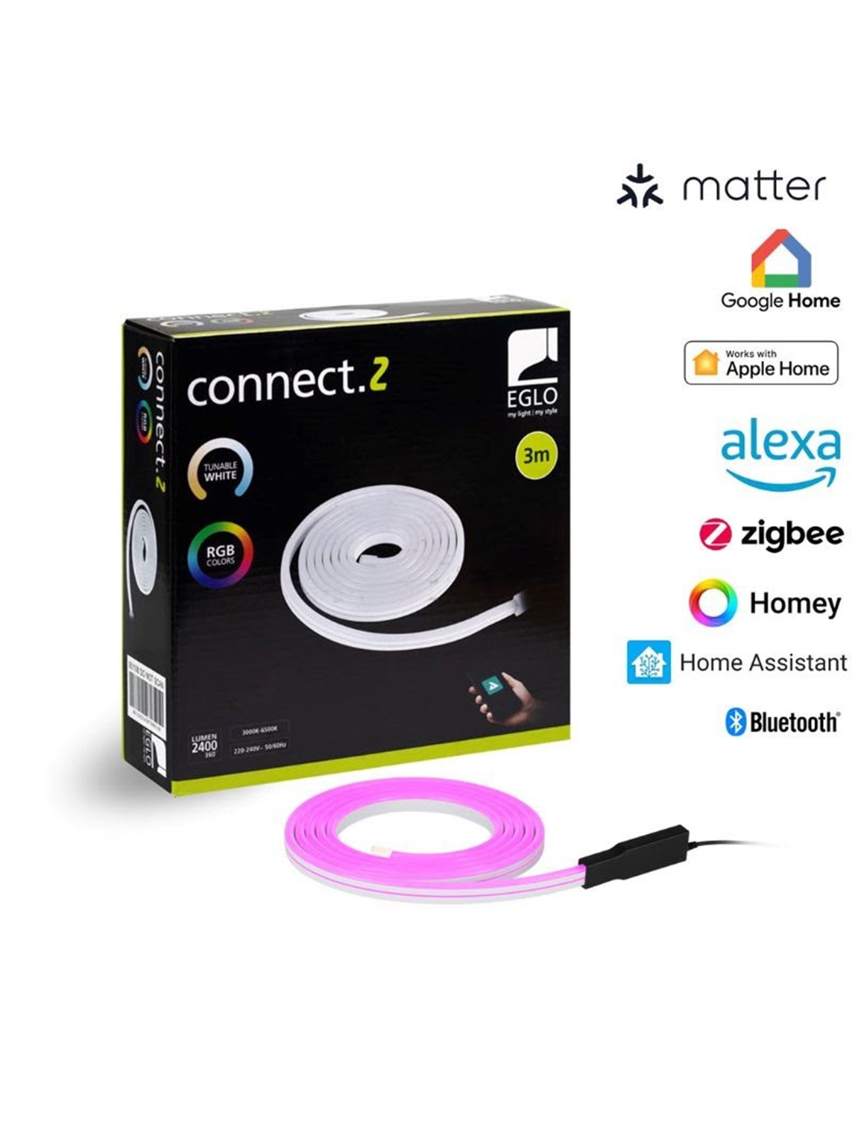 EGLO CONNECT.Z SMART neon stripe M/FARVER(RGB) OG TUNABLE WHITE, Smart Home