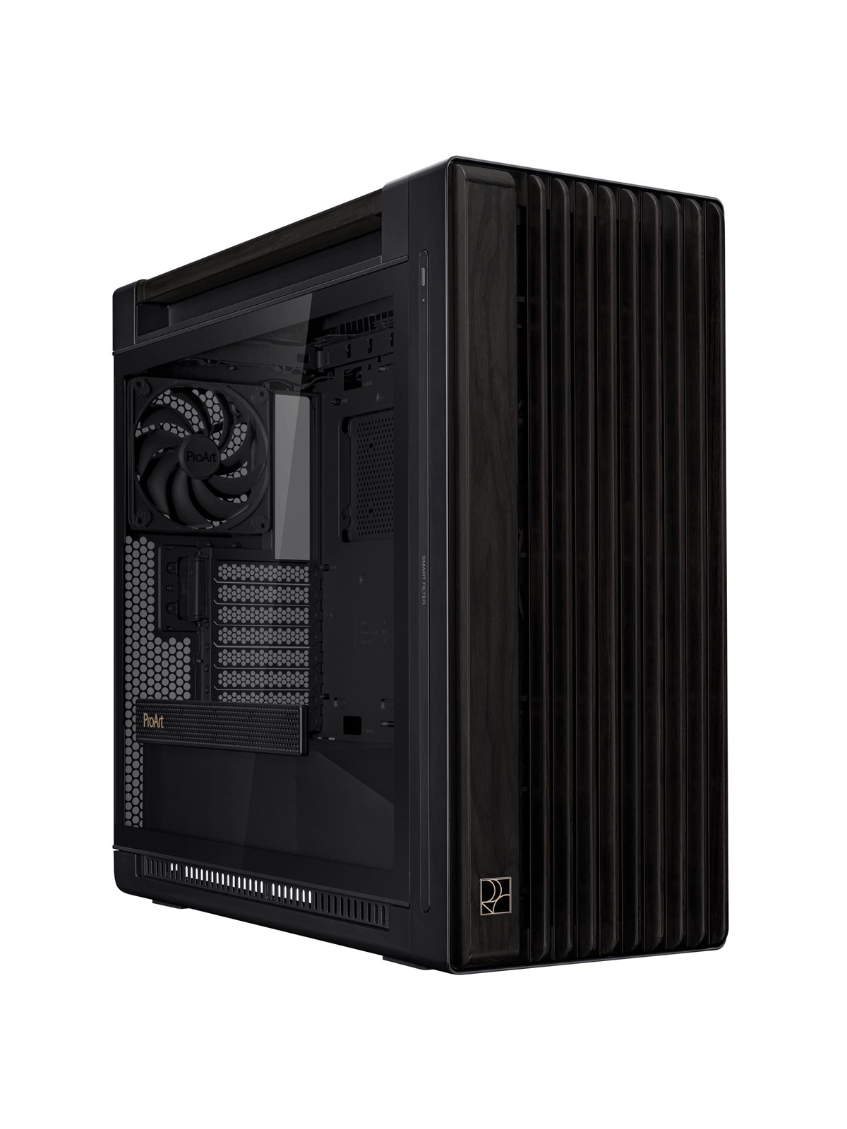 ASUS ProArt PA602 Wood TG Panel - Kabinet - Fulltower - Sort, Kabinet
