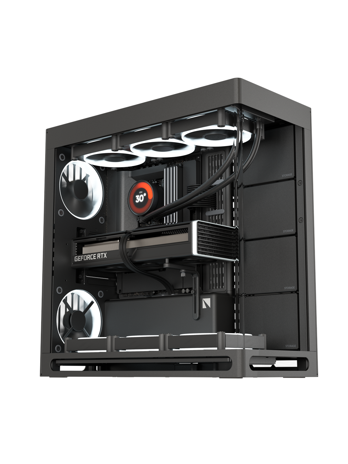 Havn HS 420 Black - Kabinet - Miditower - Sort, Kabinet