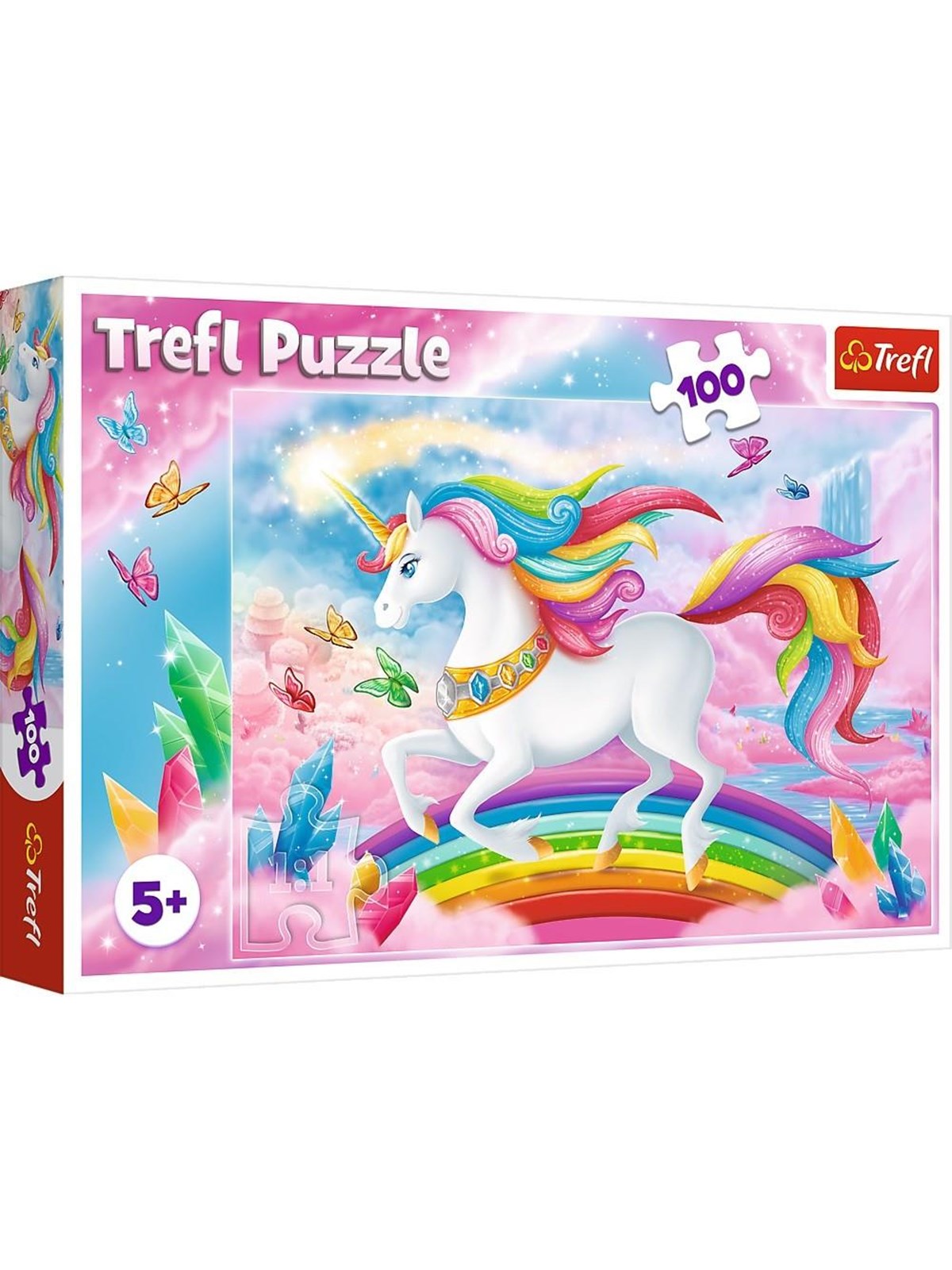 Trefl Puzzle - Into the crystal world of unicorns (100 pieces) Floor
