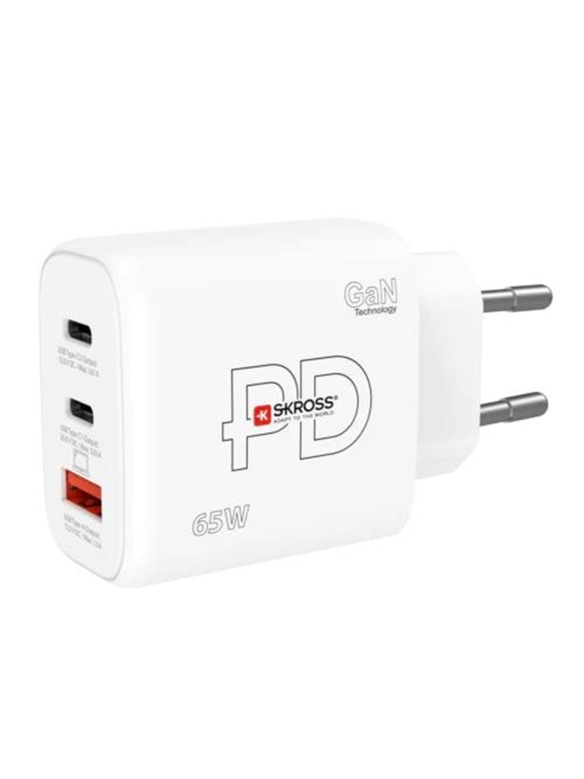 SKross Power Charger EU 65W GaN, Mobil Oplader