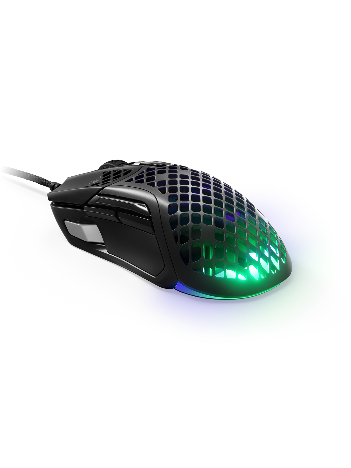 SteelSeries ærox 5 Wired - Gaming Mus - Optisk - 9 knapper - Sort med RGB lys