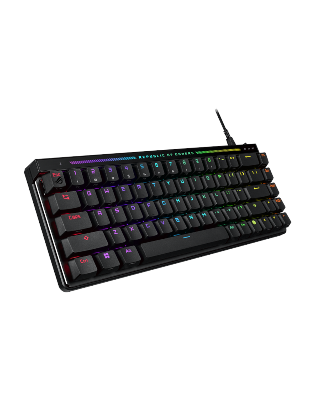 ASUS ROG Falchion ACE HFX - Magnetic switch - Gaming Tastatur - Uden Numpad - Nordisk - Sort
