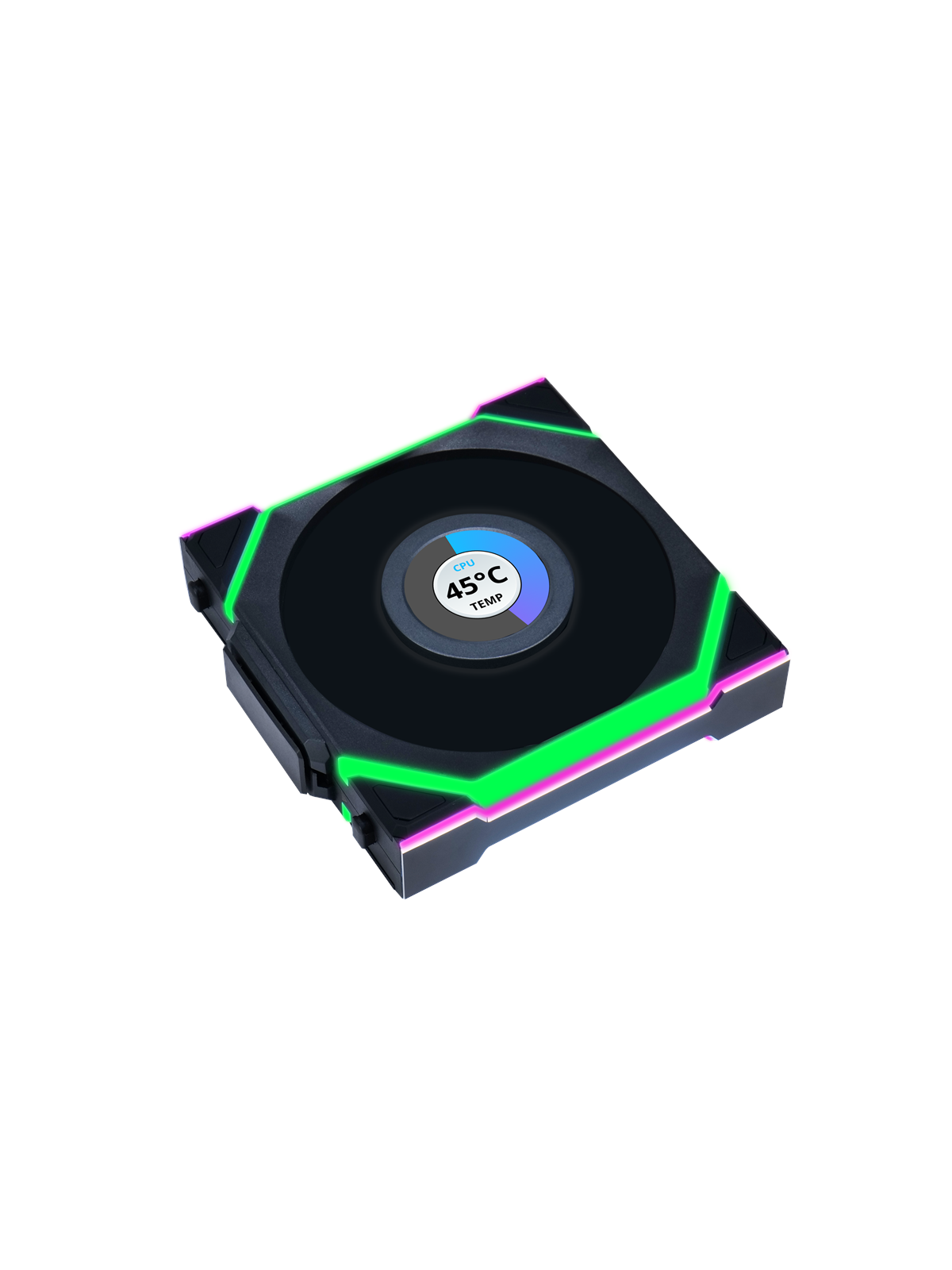 Lian Li UNI FAN SL Wireless LCD Black - Kabinet køler - 120mm - Sort med RGB LED lys - 29 dBA