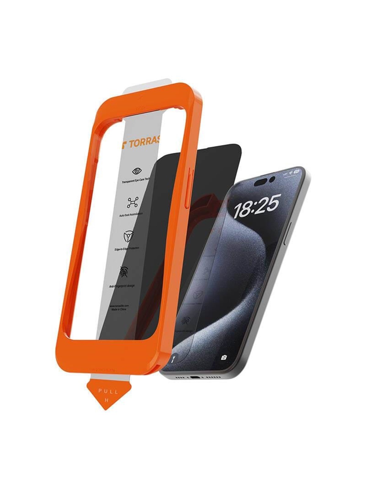 Torras Install Master tempered glass for iPhone 16 ProMax, Beskyttelsesglas
