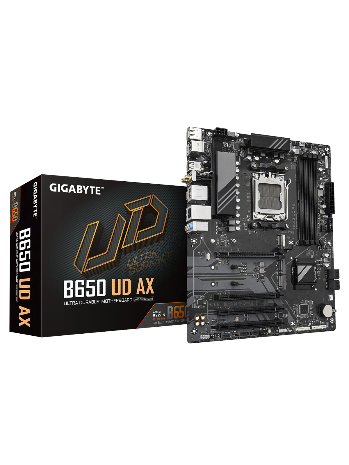 GIGABYTE B650 UD AX Bundkort - AMD B650 - AMD AM5 socket - DDR5 RAM - ATX