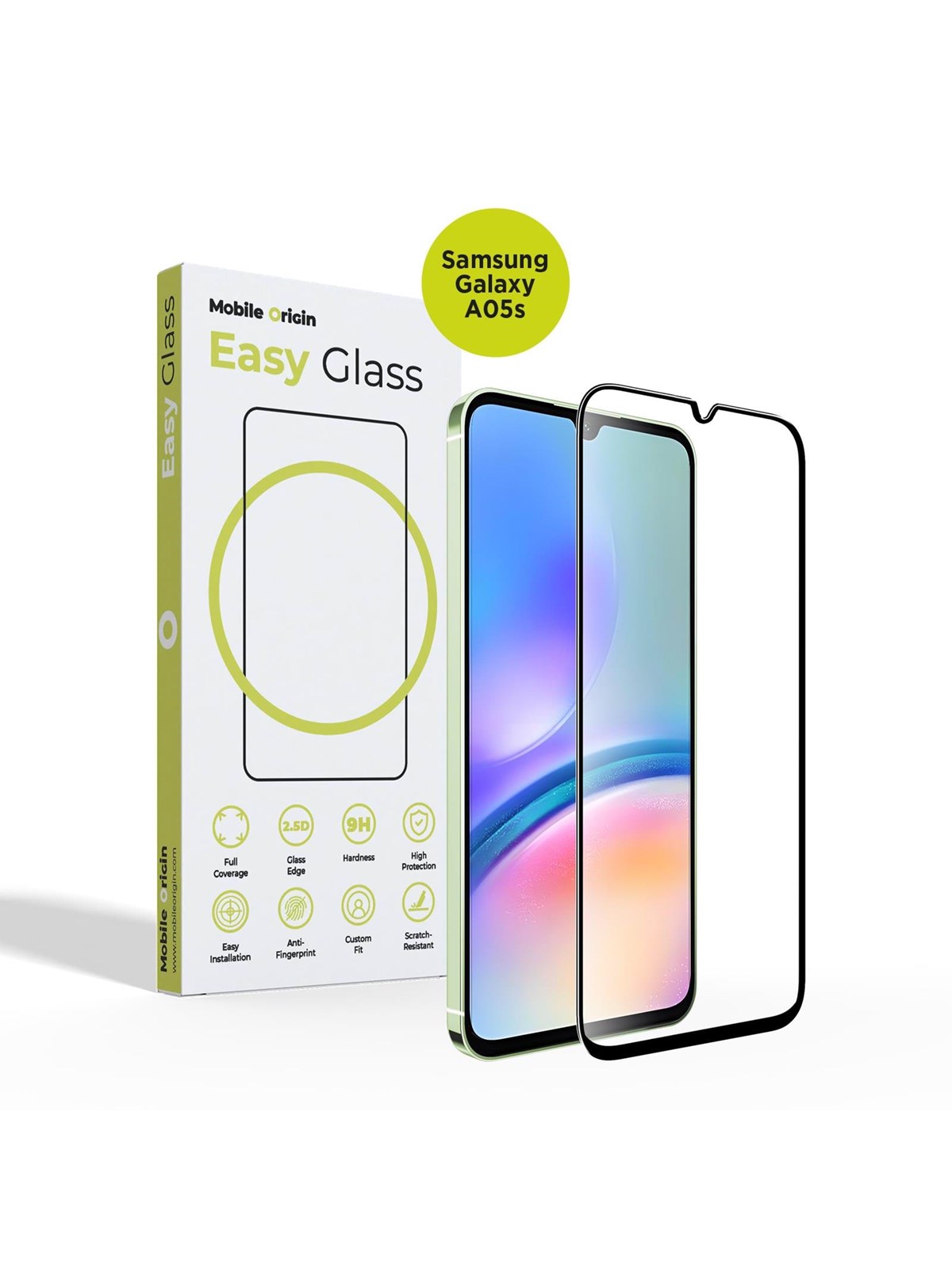 Mobile Origin EasyGlass Samsung Galaxy A05s, Beskyttelsesglas