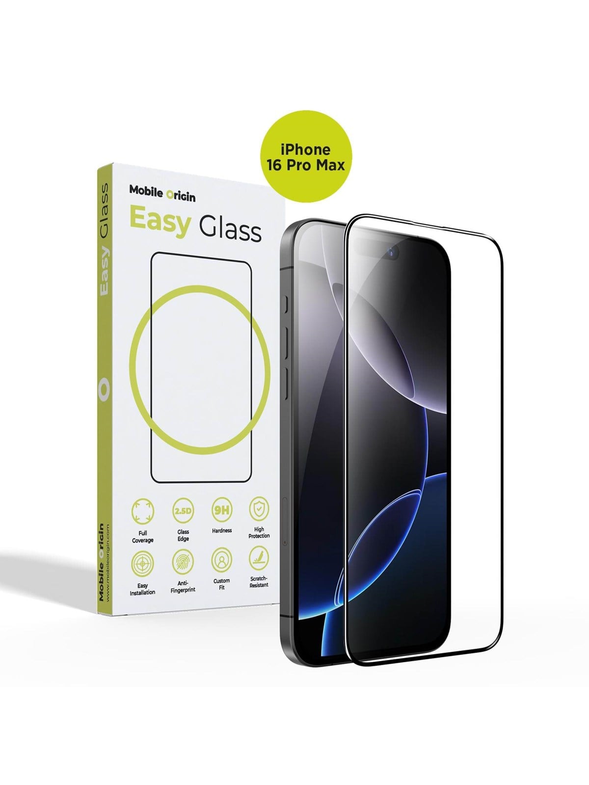 Mobile Origin EasyGlass - iPhone 16 Pro Max, Beskyttelsesglas
