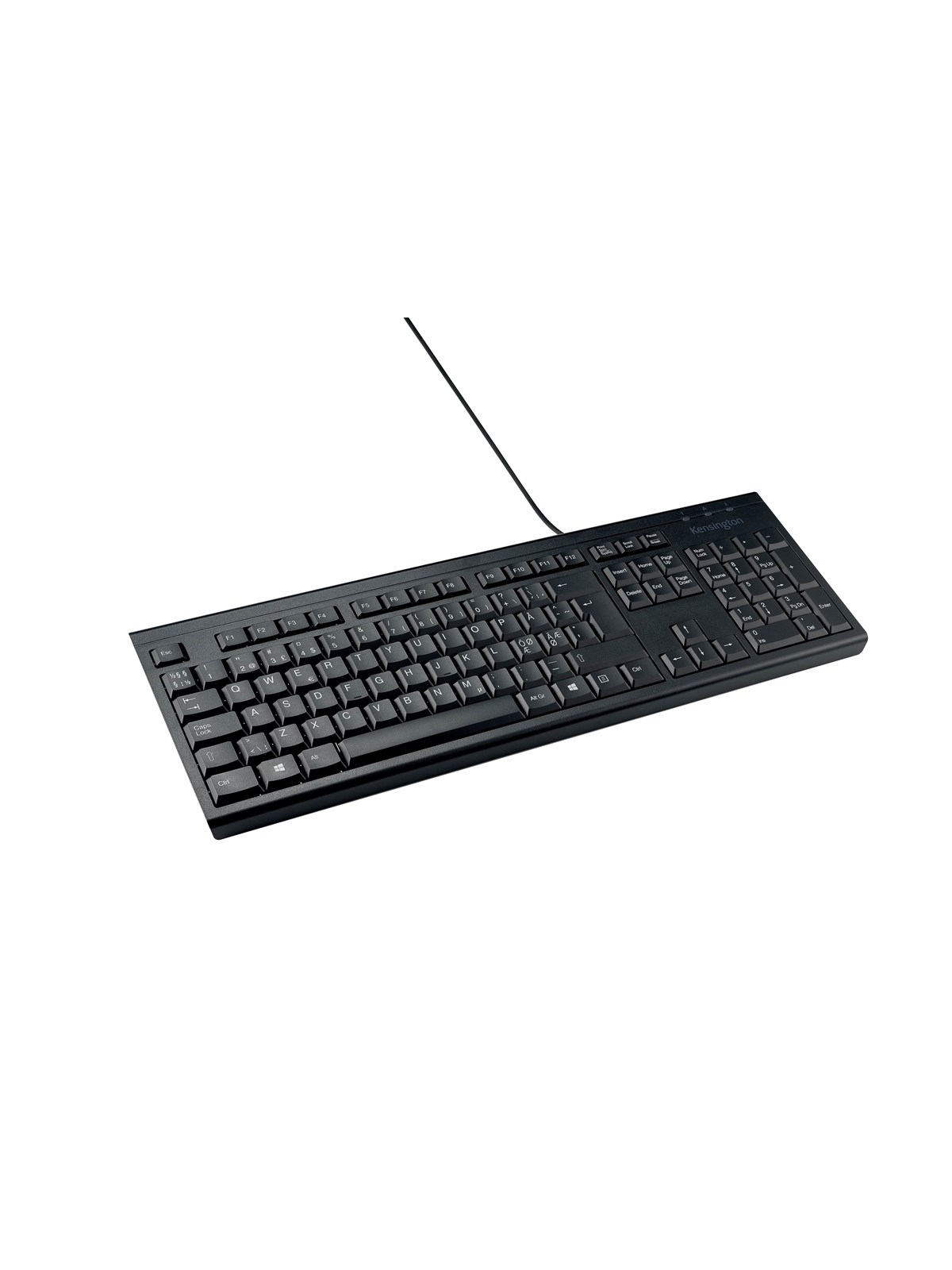 Kensington KB100 EQ tastatur i fuld størrelse med ledning - Tastatur - Nordisk - Sort
