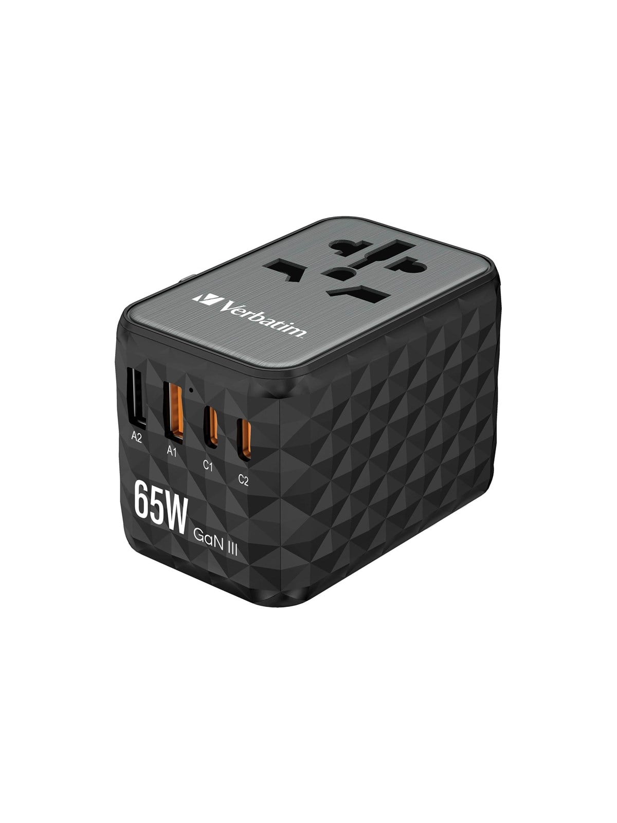 Verbatim UTA-05 Gan III Universal Travel Adapter 65W - 2x USB-C 2x USB-A