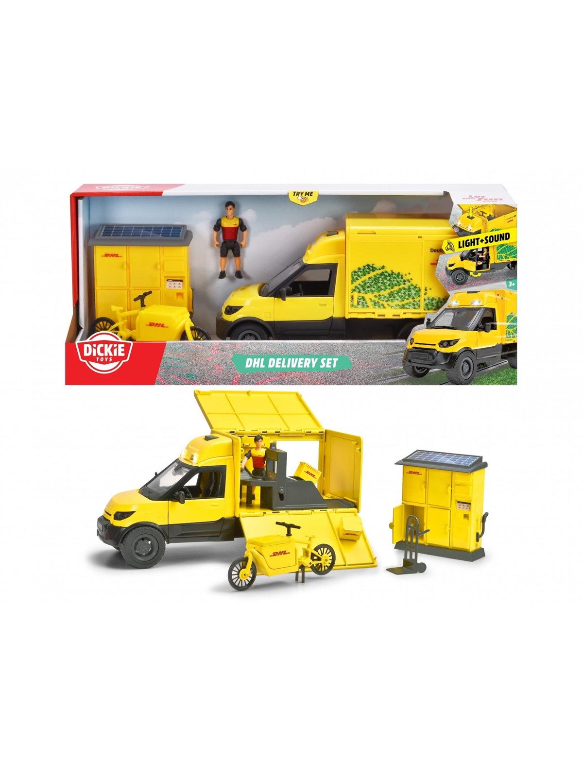 Dickie Toys DHL Delivery Set, Legetøjsbil