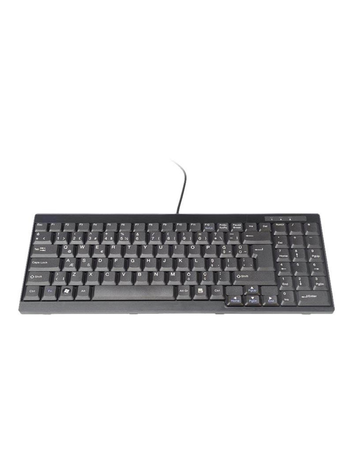 DIGITUS DS-72000TR - keyboard - QWERTY - Turkish - black Input Device - Tastatur - Tyrkisk - Sort