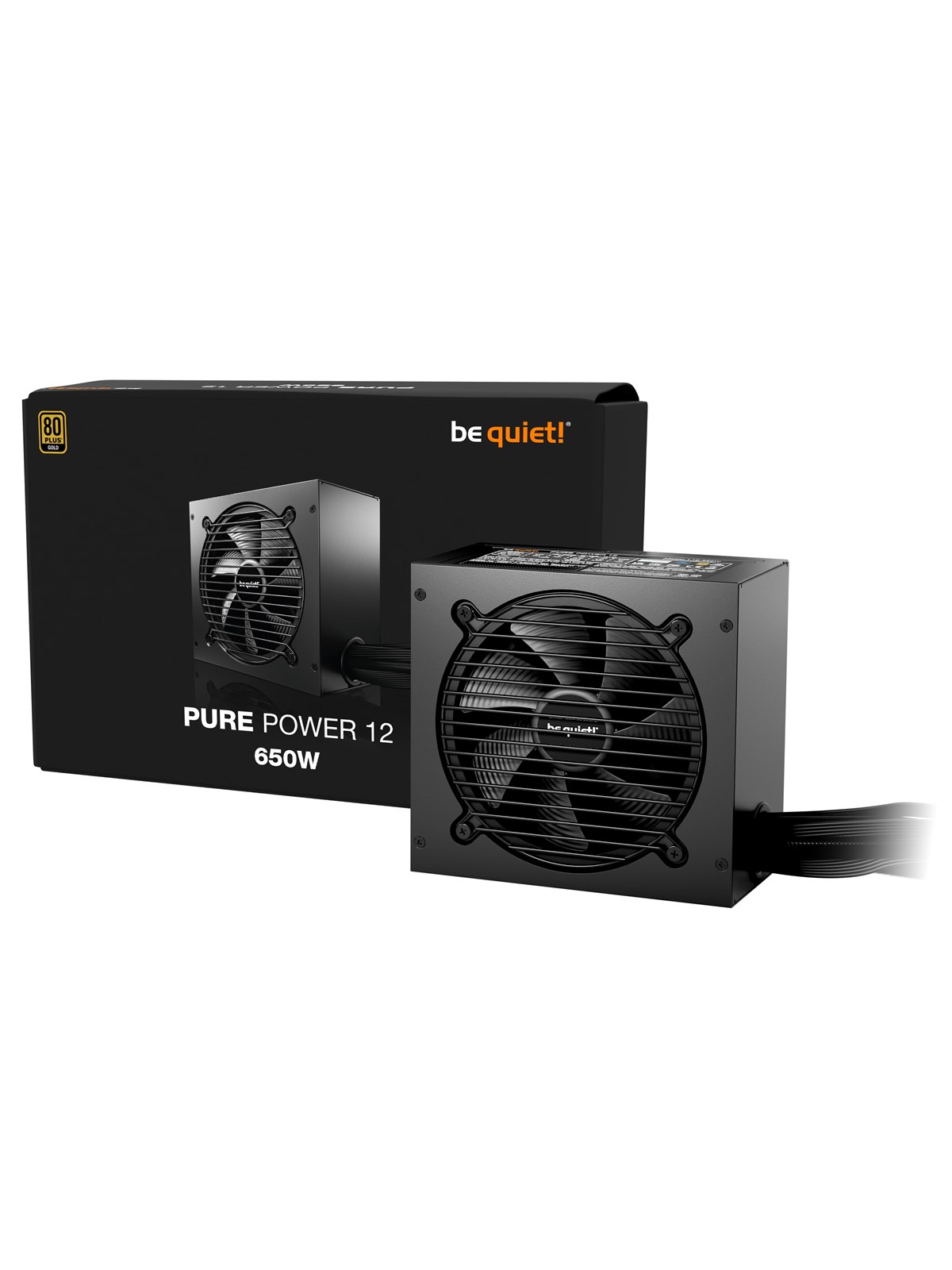 be quiet! PURE POWER 12 650W Strømforsyning - 650 Watt - 120 mm - ATX 3.1 - 80 Plus Gold certified