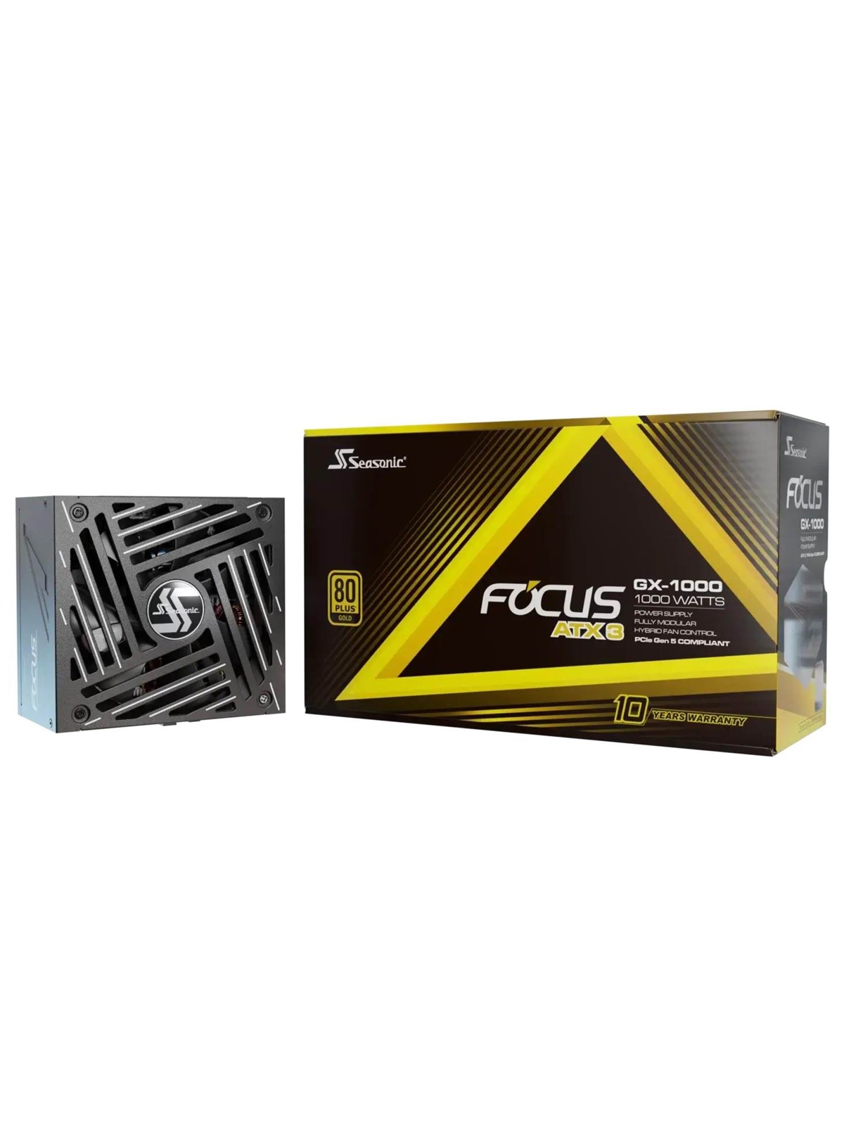 Seasonic FOCUS GX-1000 Strømforsyning - 1000 Watt - 135 mm - ATX 3.1 - 80 Plus Gold certified