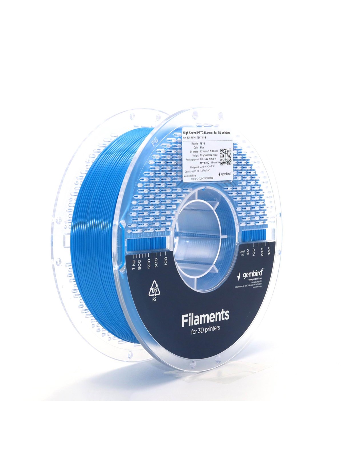 Gembird High Speed PETG (PET, PETT) - Blå - 1.75mm ø - 1 kg