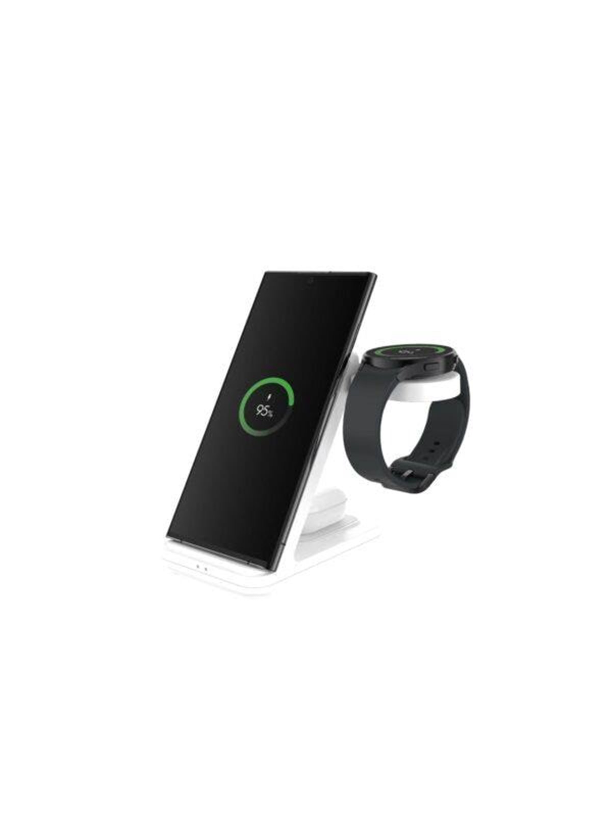 FIXED 3in1 Wireless Charging station for Samsung - White, Mobil Oplader