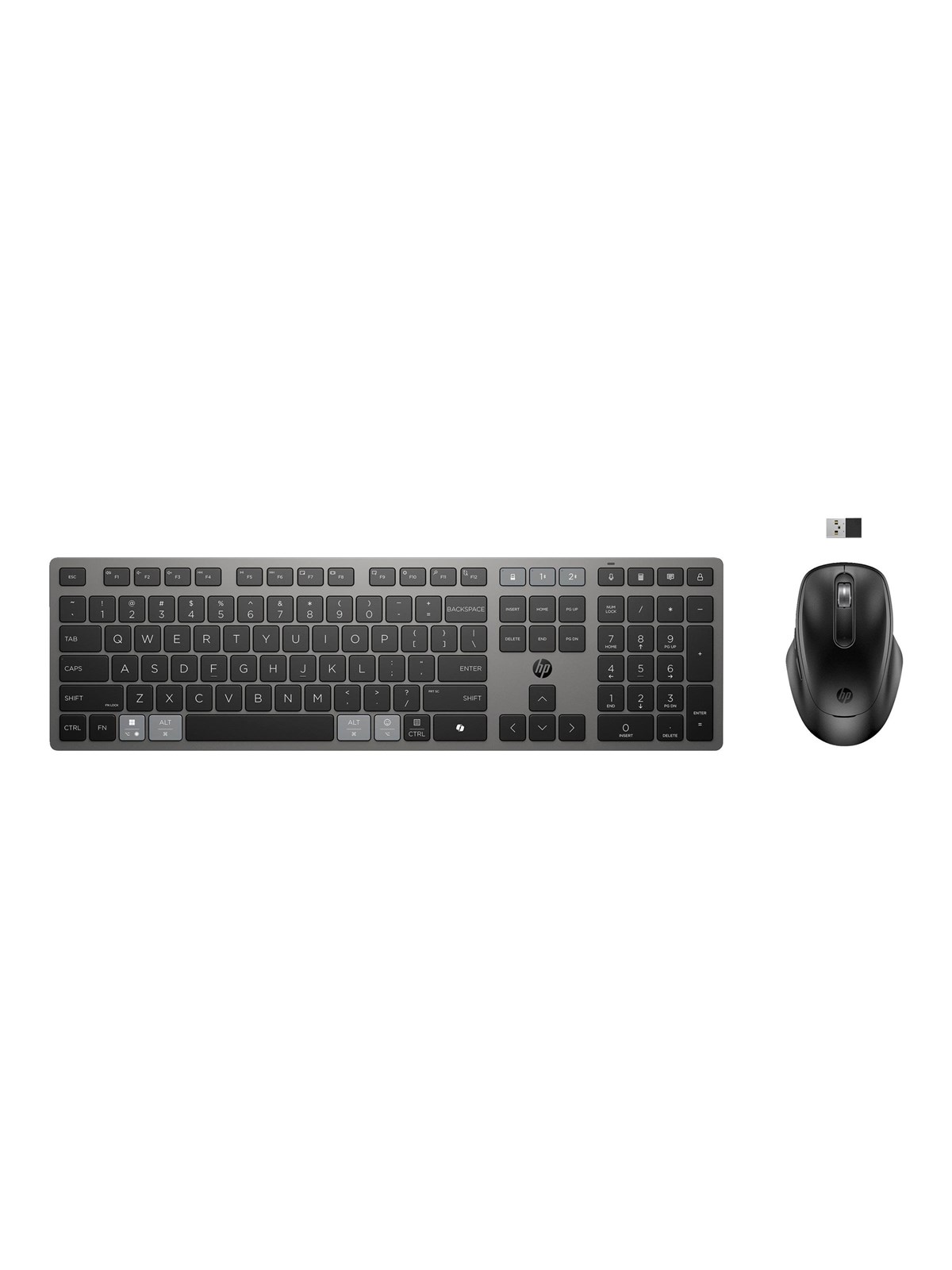 HP 725 - Tastatur & Mus sæt - Dansk - Grå, Tastatur