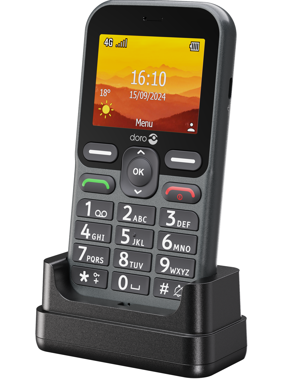 Doro Leva L11 4G - Graphite, Mobiltelefon