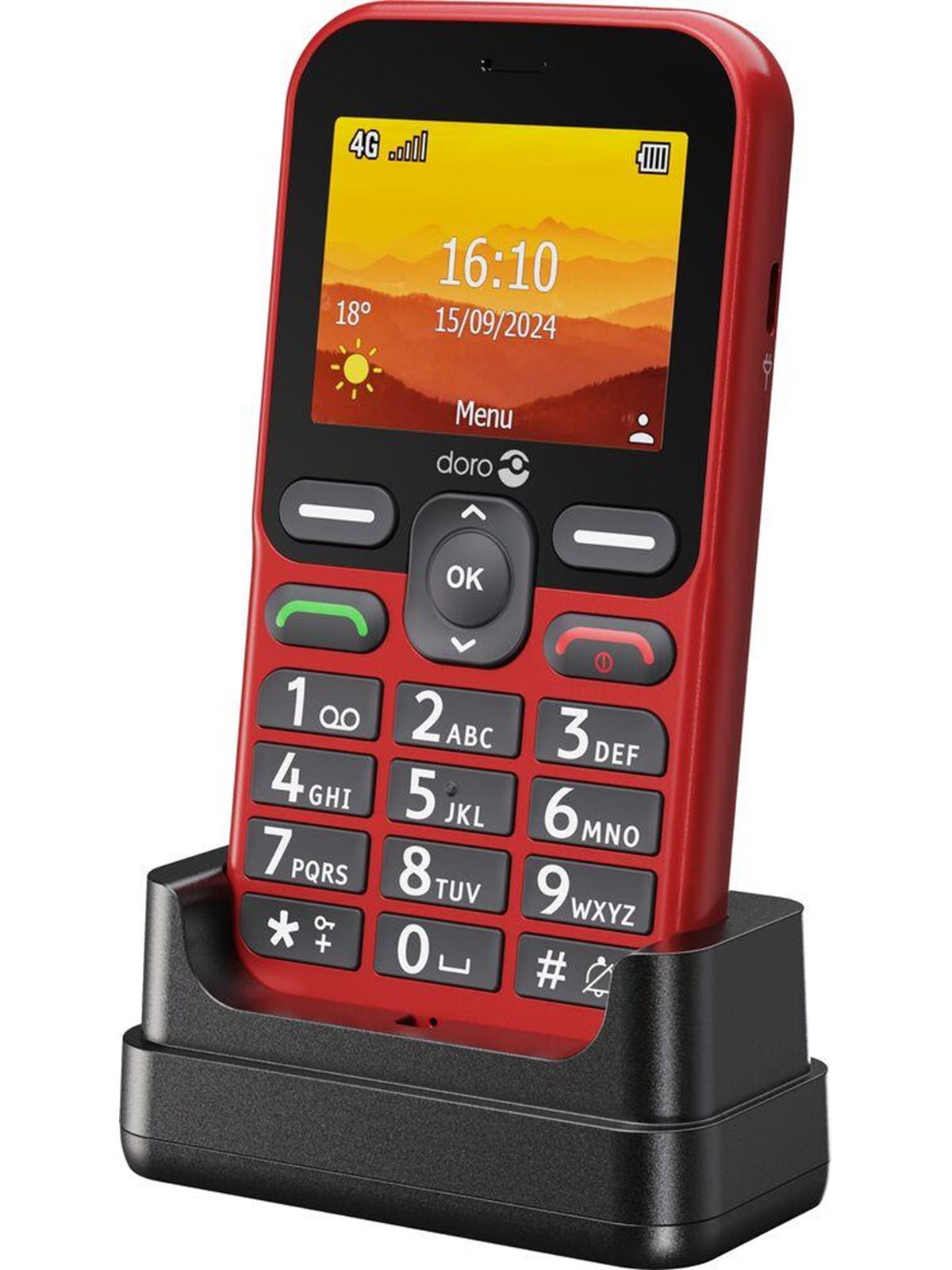 Doro Leva L11 4G - Red, Mobiltelefon