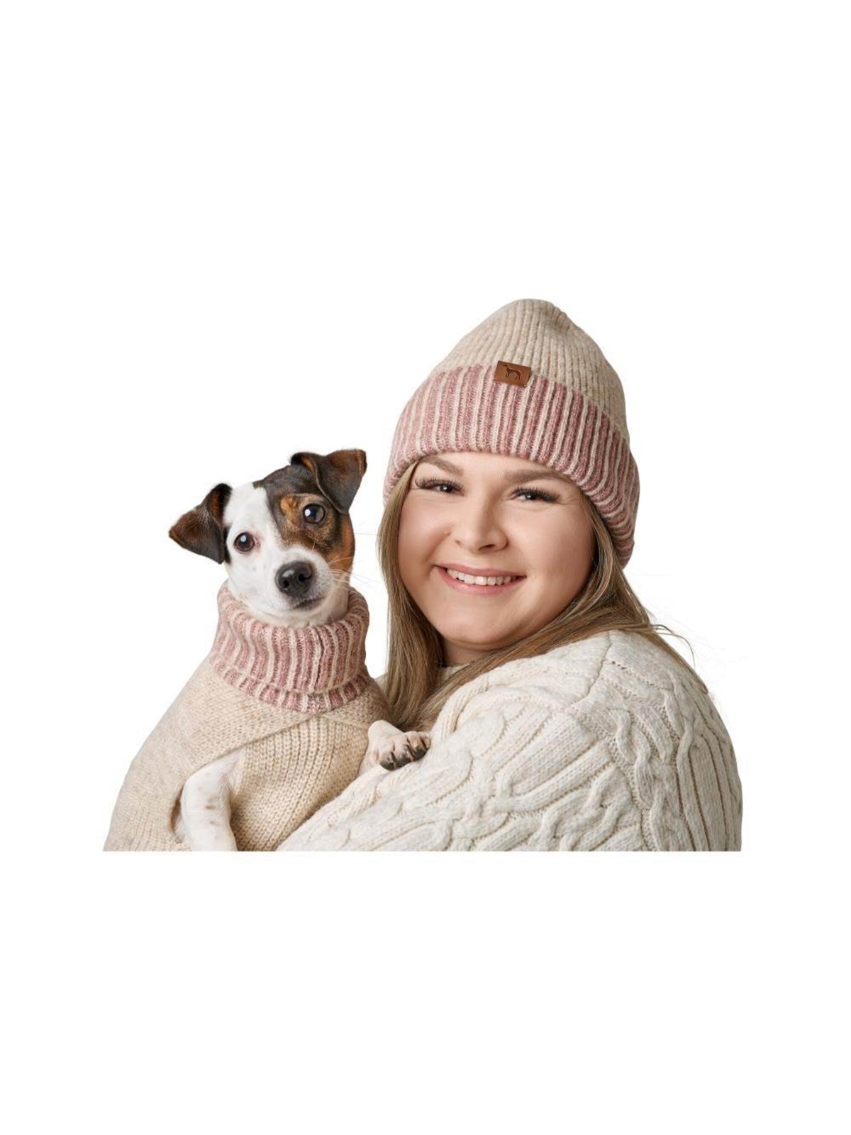 Hunter - Dogcoat Odense 35 + hat beige/rose - (203534), Hundeudstyr