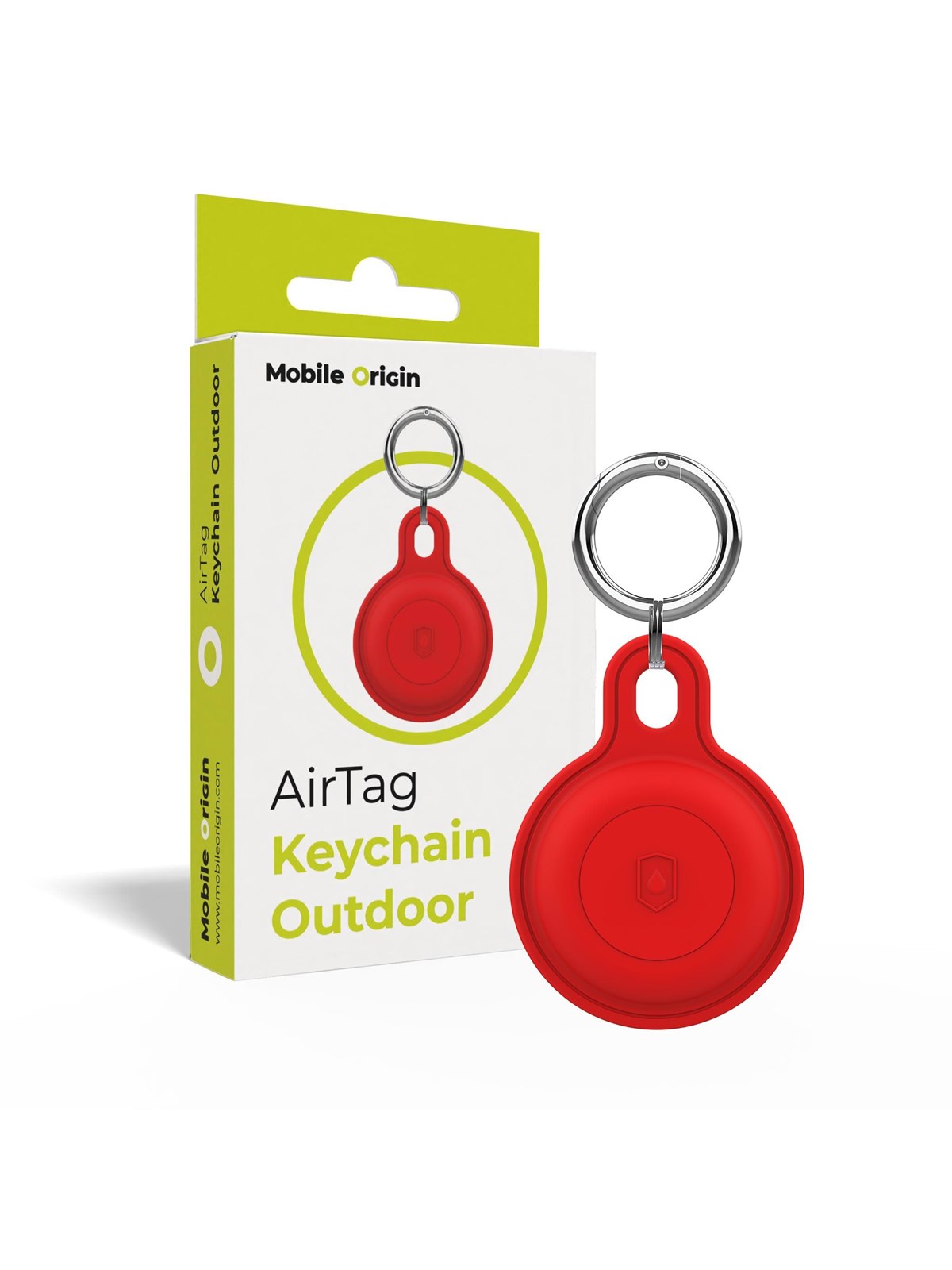 Mobile Origin AirTag Outdoor KeyChain - red, Mobil Tilbehør