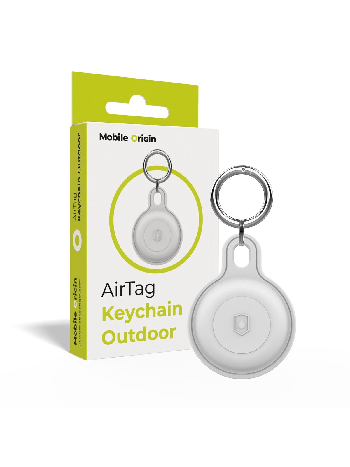 Mobile Origin AirTag Outdoor KeyChain - white, Mobil Tilbehør