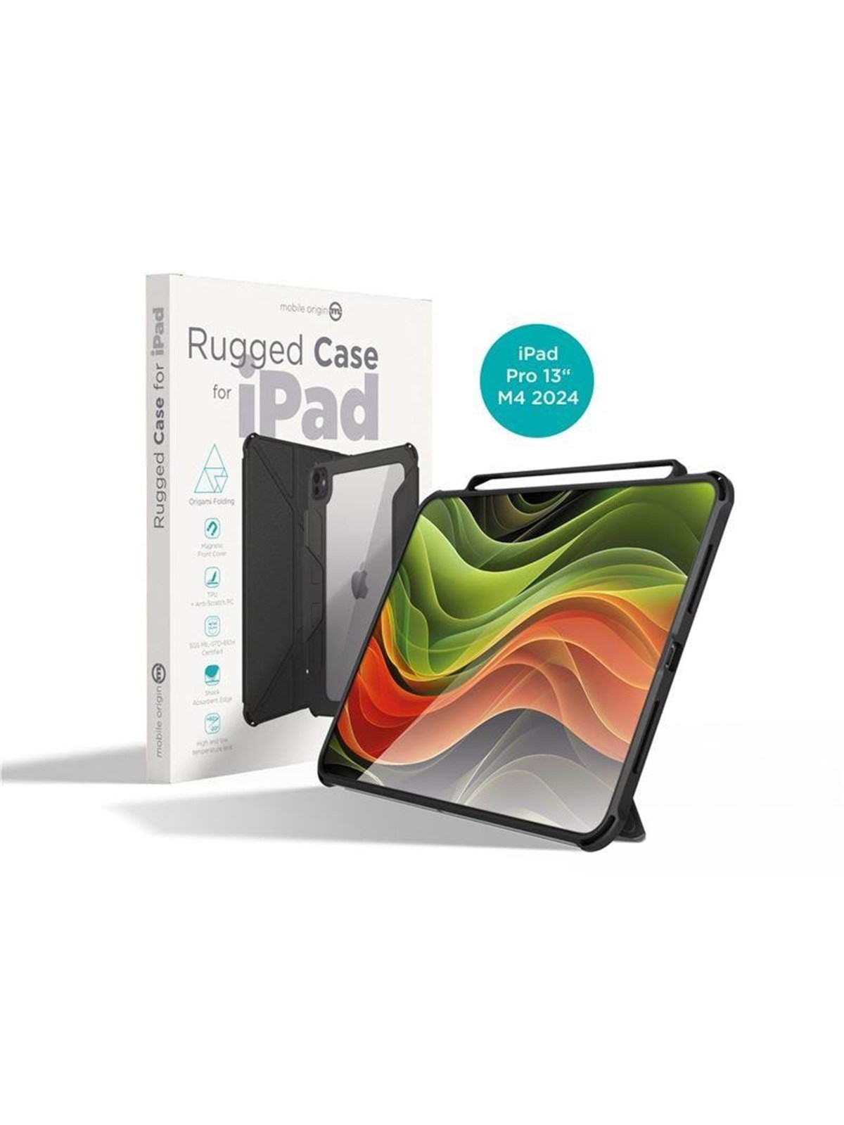 Mobile Origin Rugged Case - black - iPad Pro 13" (M5 2025/M4 2024), Tablet Cover