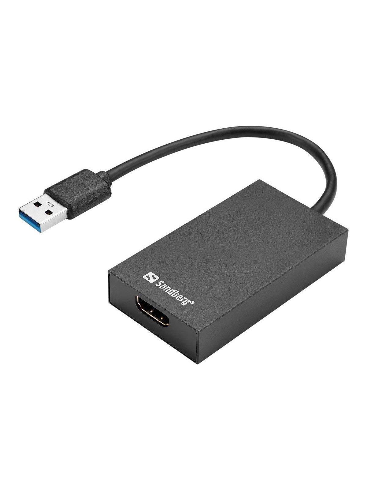 Sandberg USB 3.0 to HDMI Converter, Skærmkabel