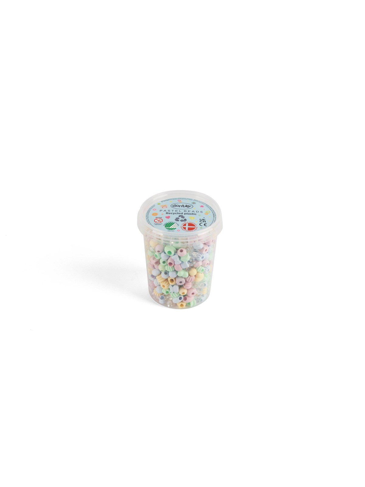 Dantoy Pastel Beads - From Recycled Plastic - 520 pcs, Kreativt Legetøj