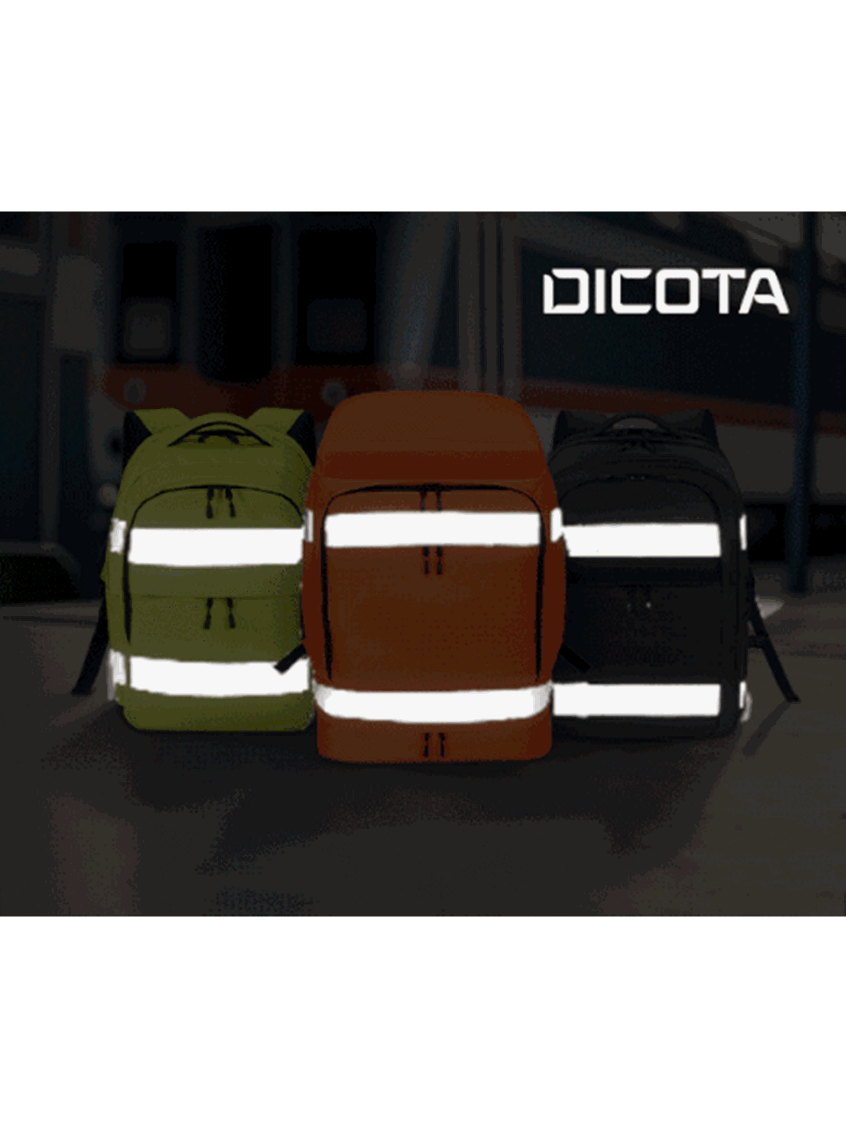 Dicota HI-VIS Rygsæk - 25 Liter | Sort, Taske