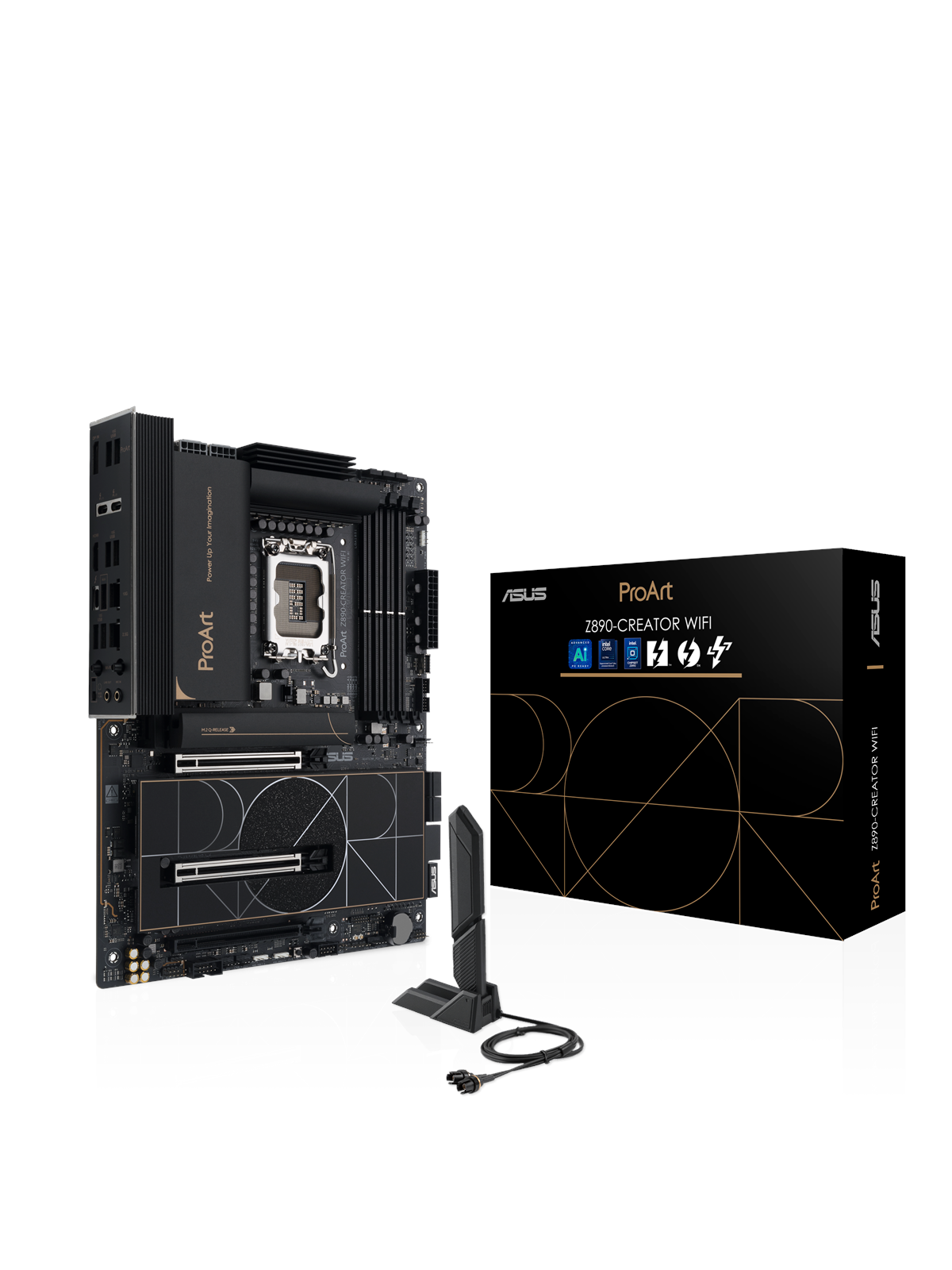 ASUS PROART Z890-CREATOR WIFI Bundkort - Intel Z890 - Intel LGA1851 socket - DDR5 RAM - ATX
