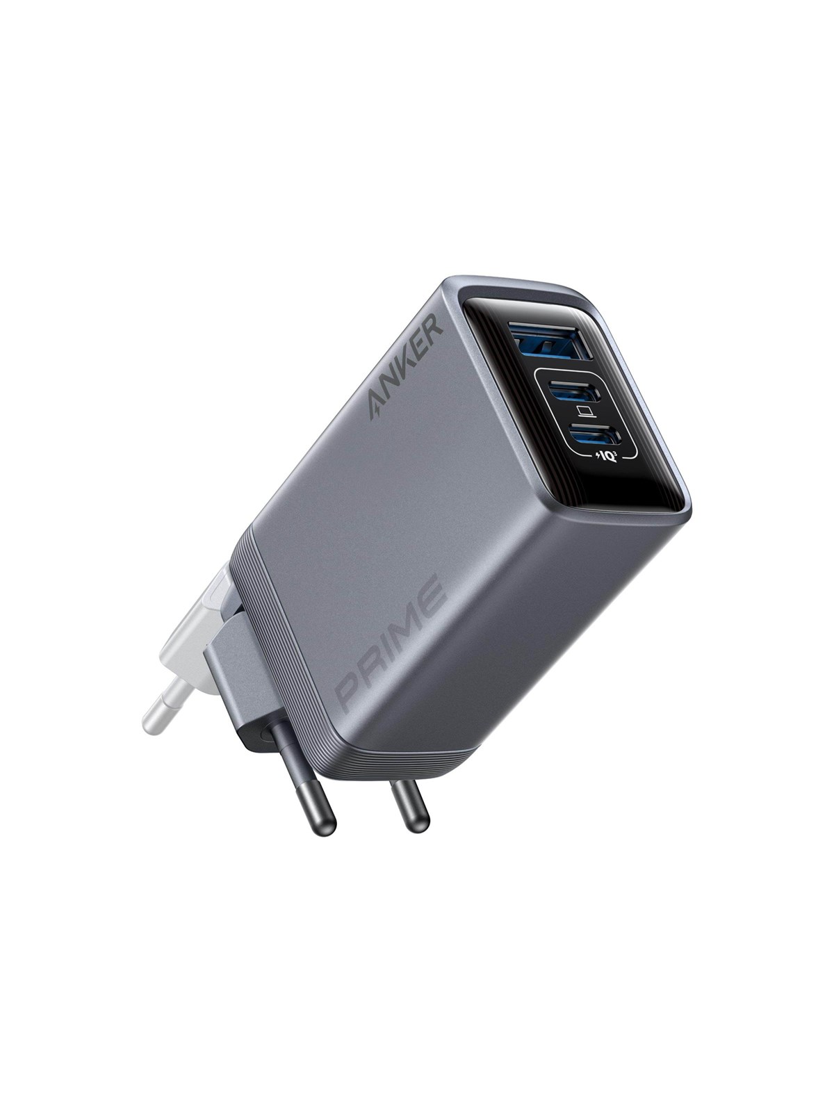 Anker Prime Charger (100W 3 Ports GaNPrime) - Sølv, Mobil Oplader
